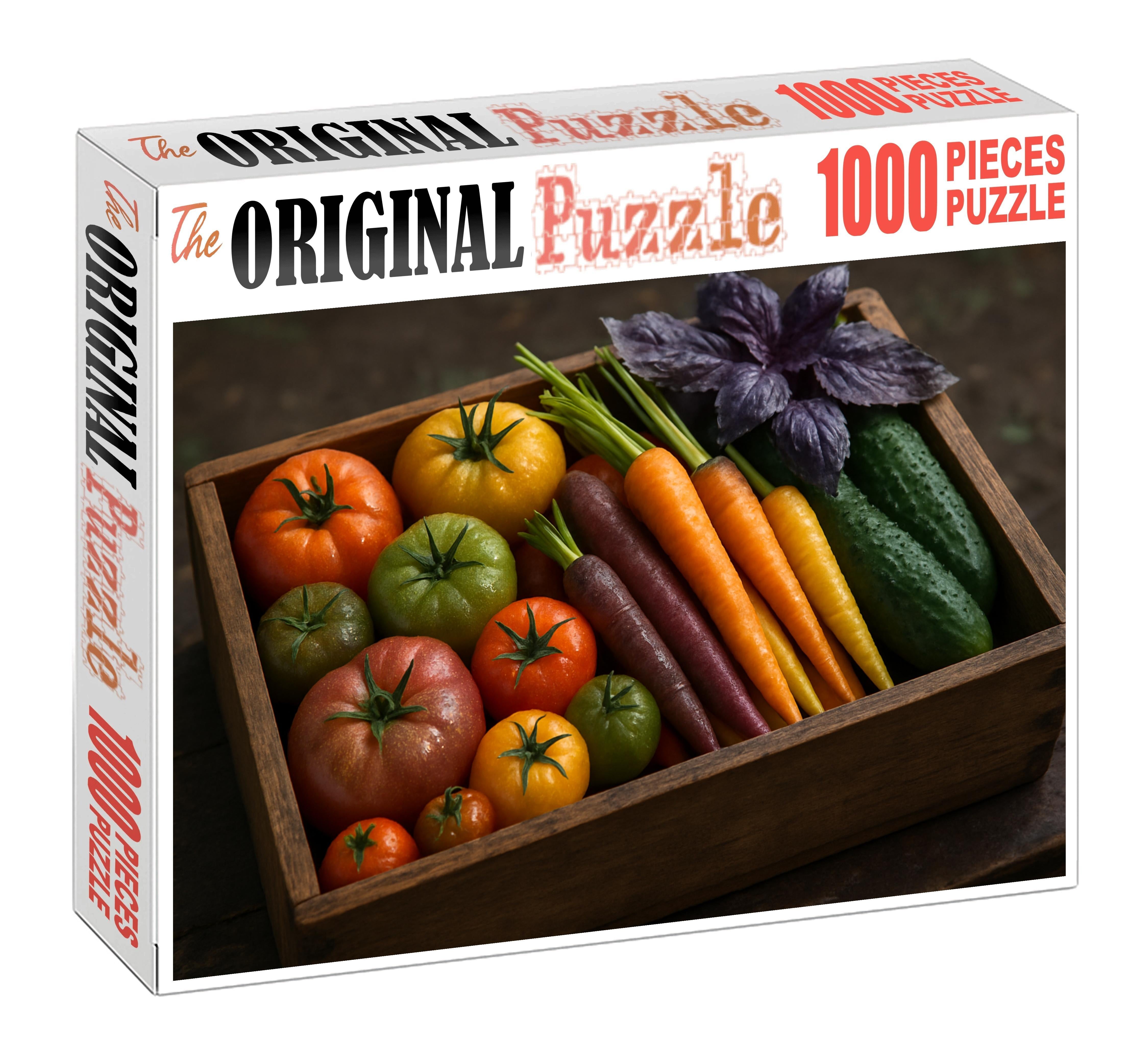 Garden Patch Palette Heirloom Tomatoes With Colorful Greens 20 Piece Puzzle