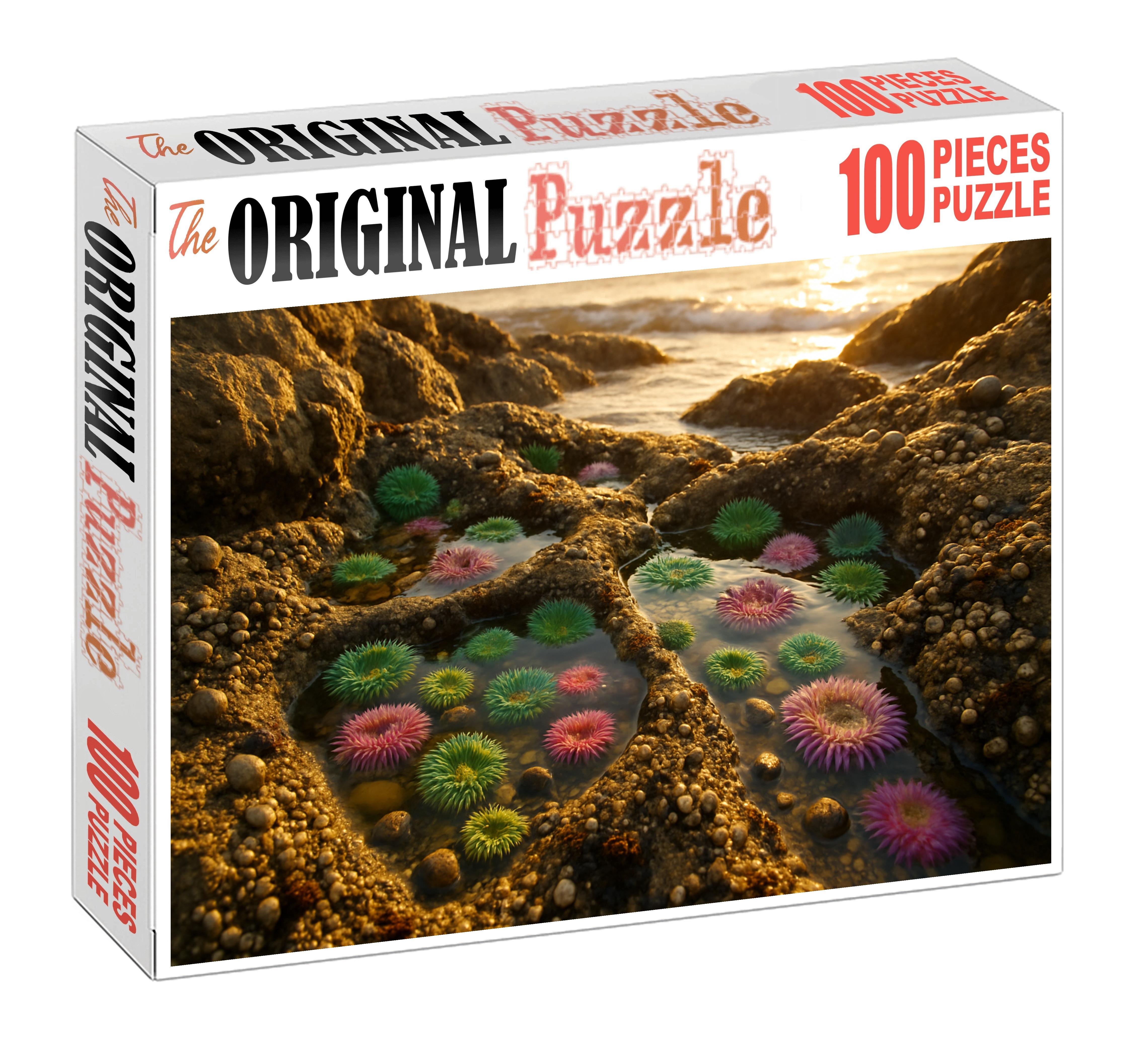 Golden Coastal Tide Pools 500 Piece Puzzle