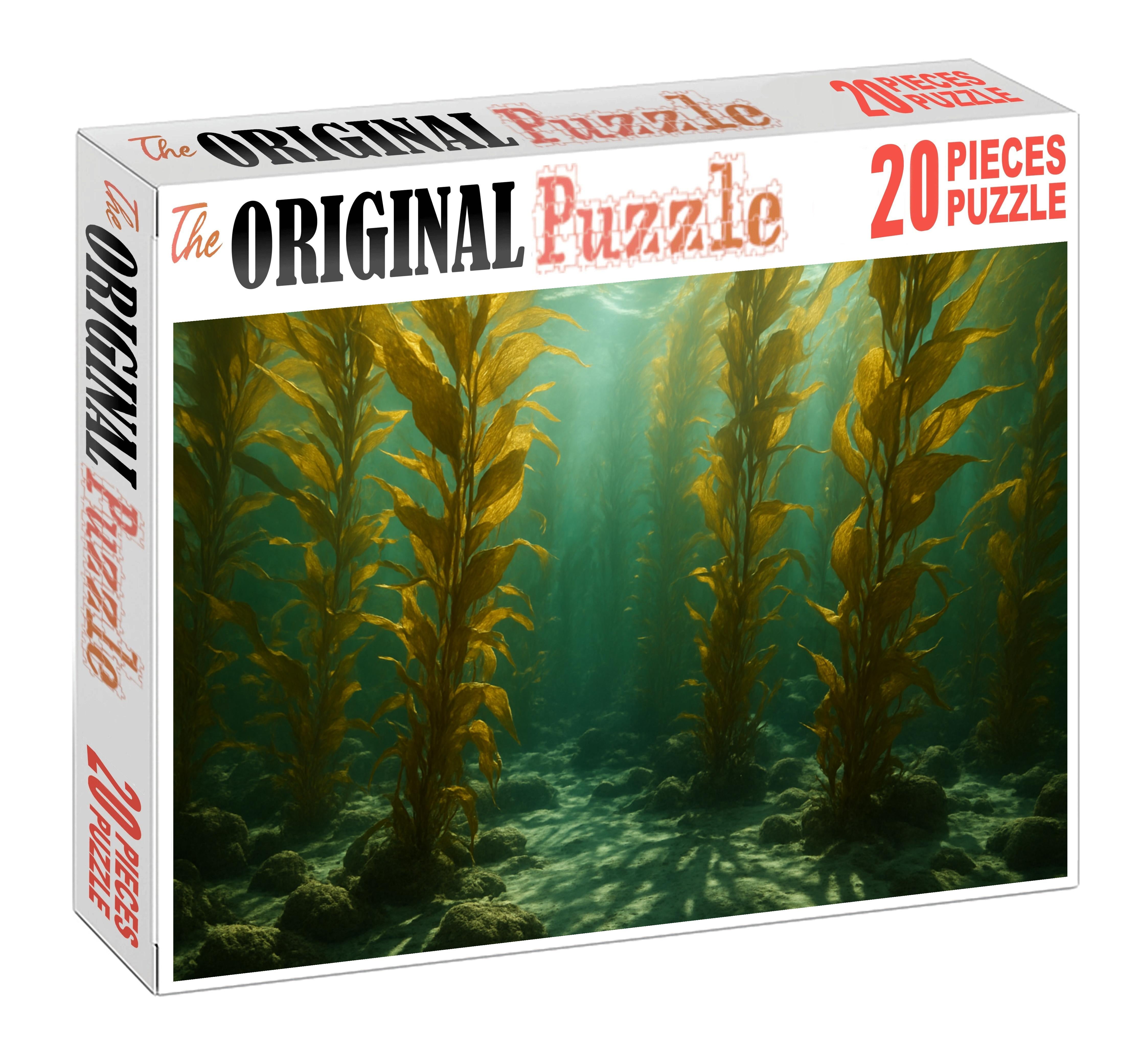 Twisting Kelp Labyrinth Towering Forests Beneath Rolling Waves Premium Puzzle Pieces