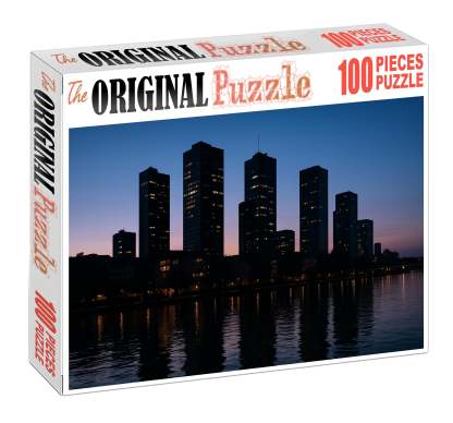 Frankfurt Skyline Europe's Financial Powerhouse 100 Piece Puzzle