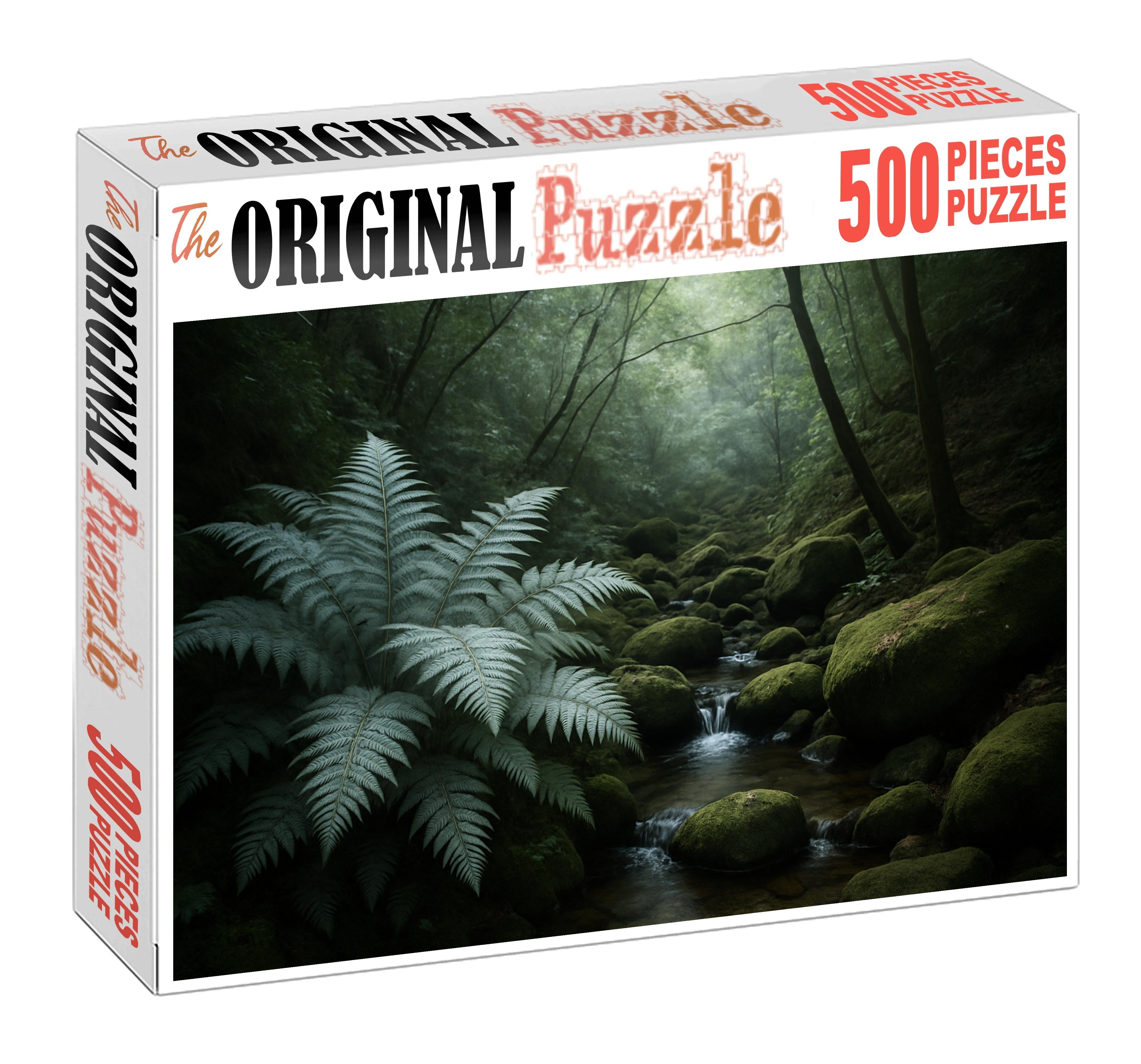 Veiled Hollow Of Silver Ferns Custom Jigsaw Puzzle