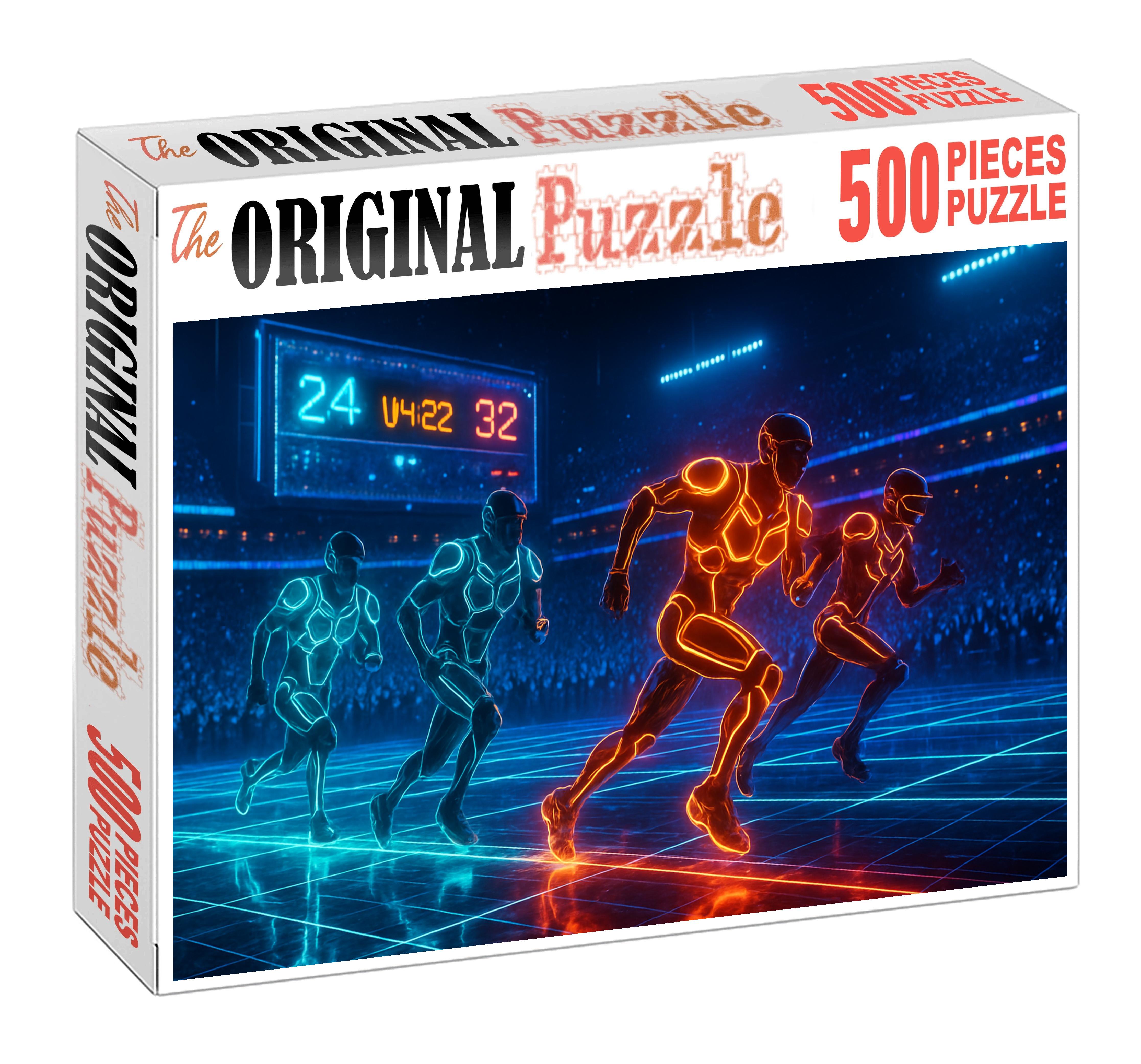 Virtual Reality Sports Arena Immersive Competition And Futuristic Gear Mini Puzzle