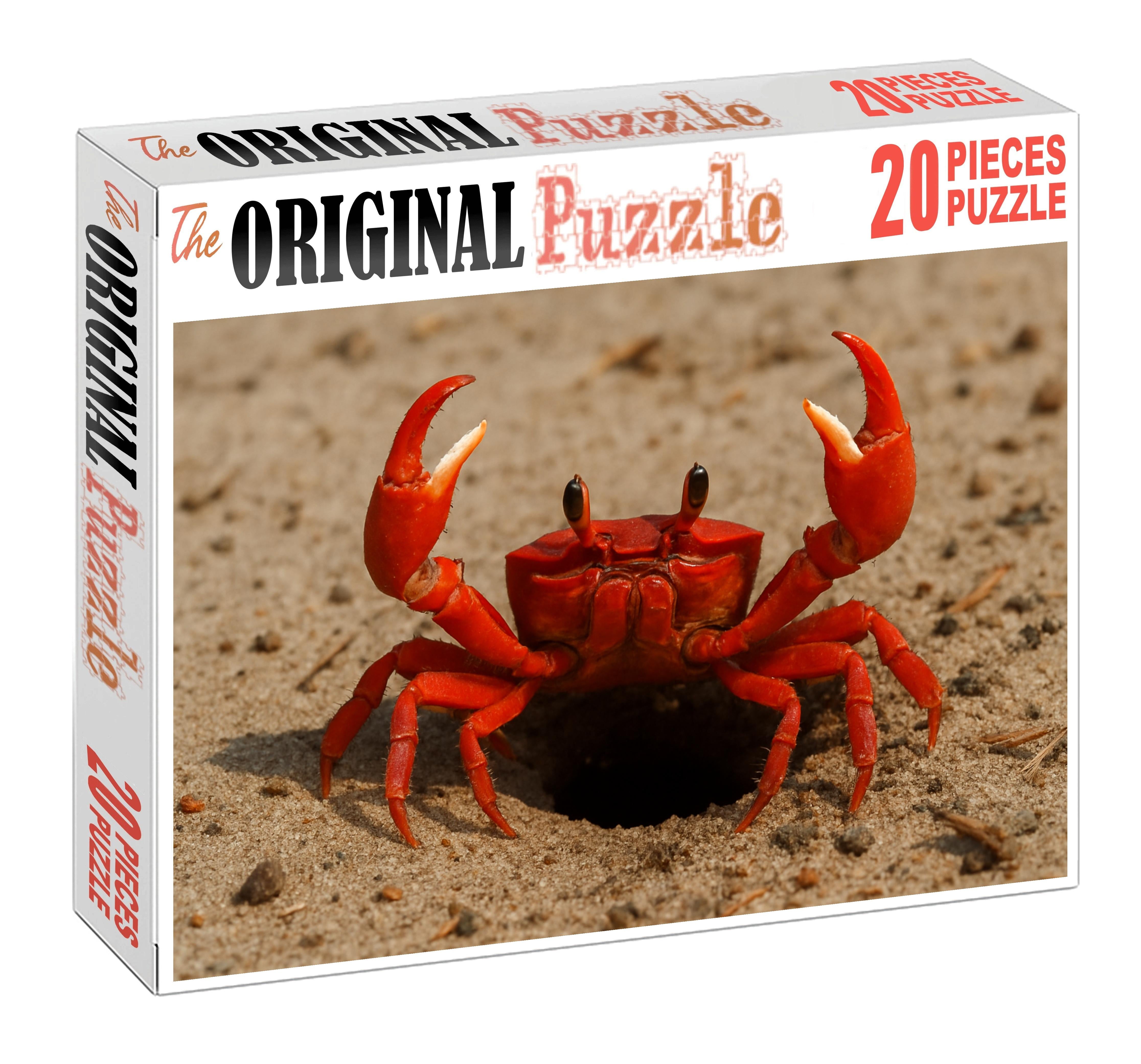 Vermilion Claw Crab Aggressive Burrower With Striking Scarlet Appendages 300 Piece Puzzle