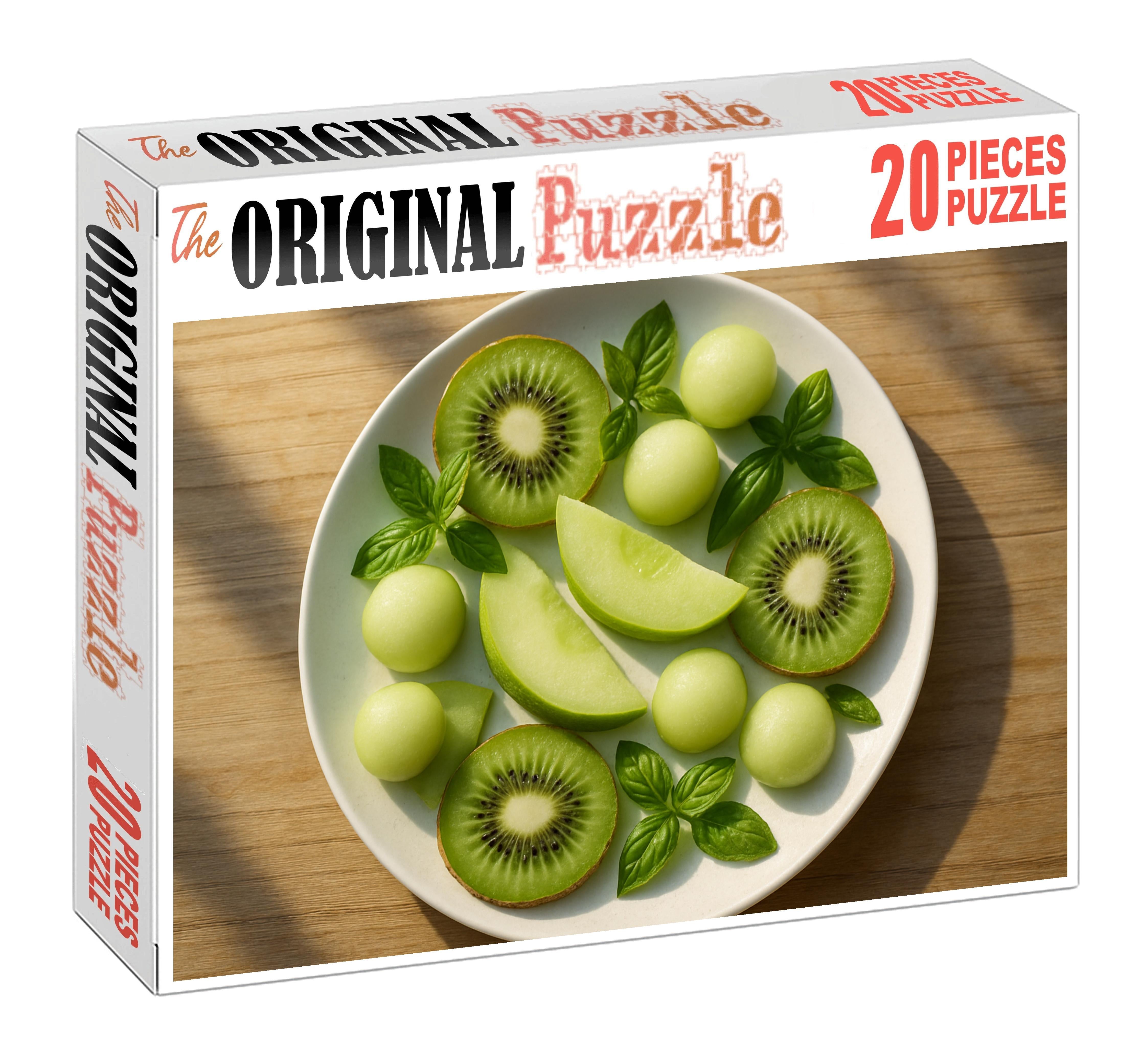 Verdant Garden Mixed Green Fruits With Herb Accents Puzzle Challenge
