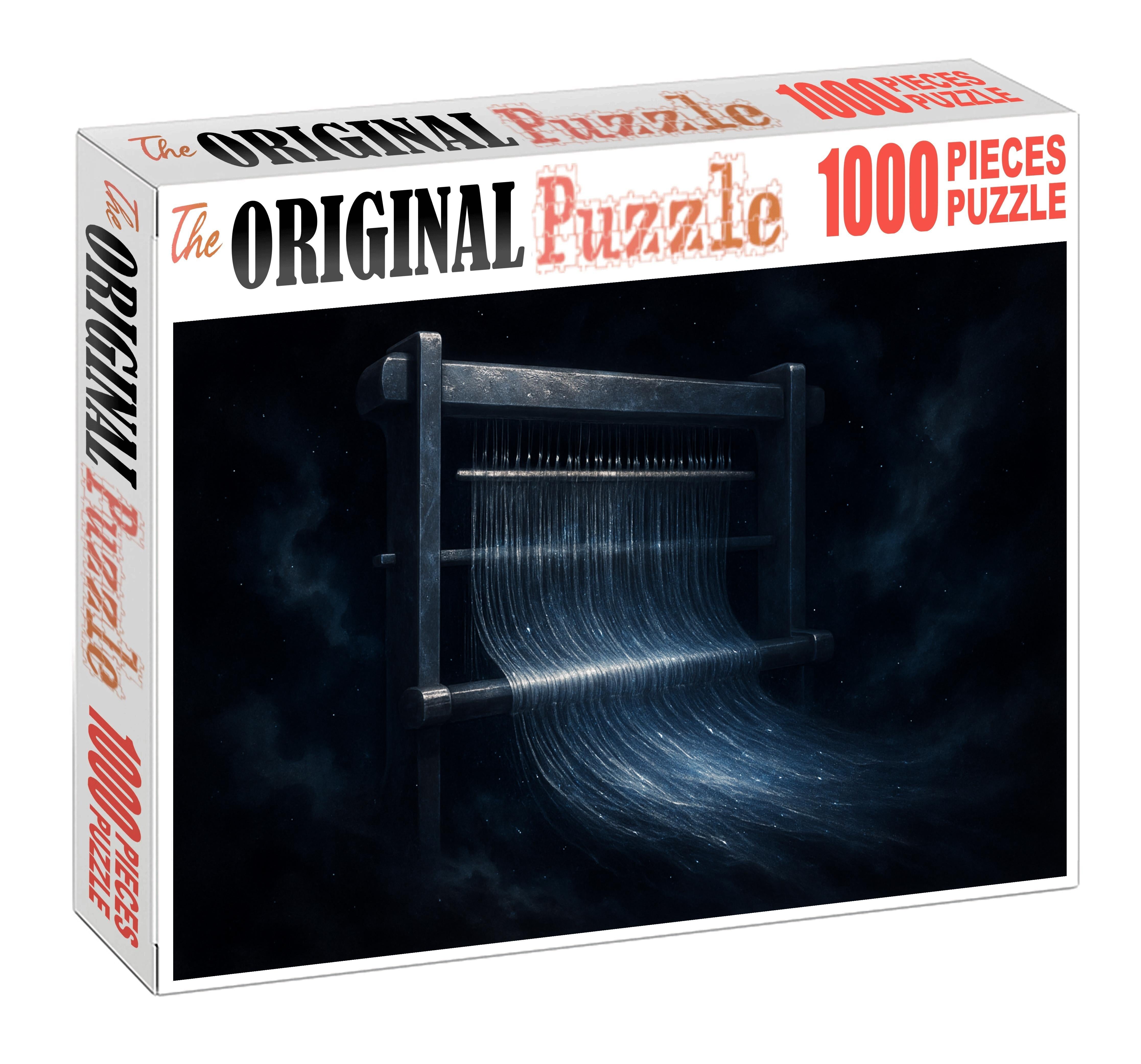 Celestial Loom Threads Of Starlight Weaving Through Velvet Shadows Unique Puzzle Design