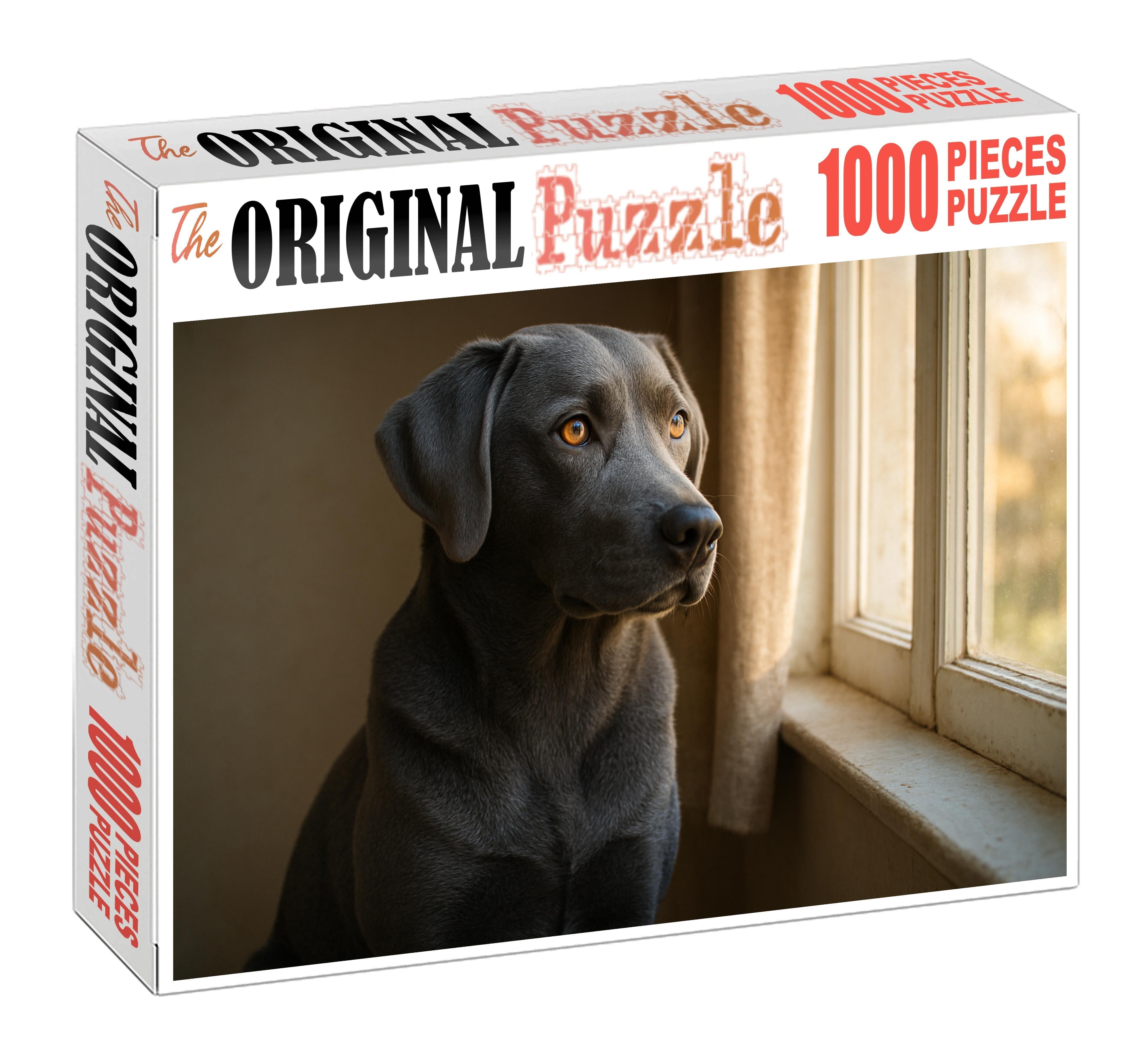 Velvet Slate Plush Steel-toned Companion With Quiet Loyalty Puzzle For Kids