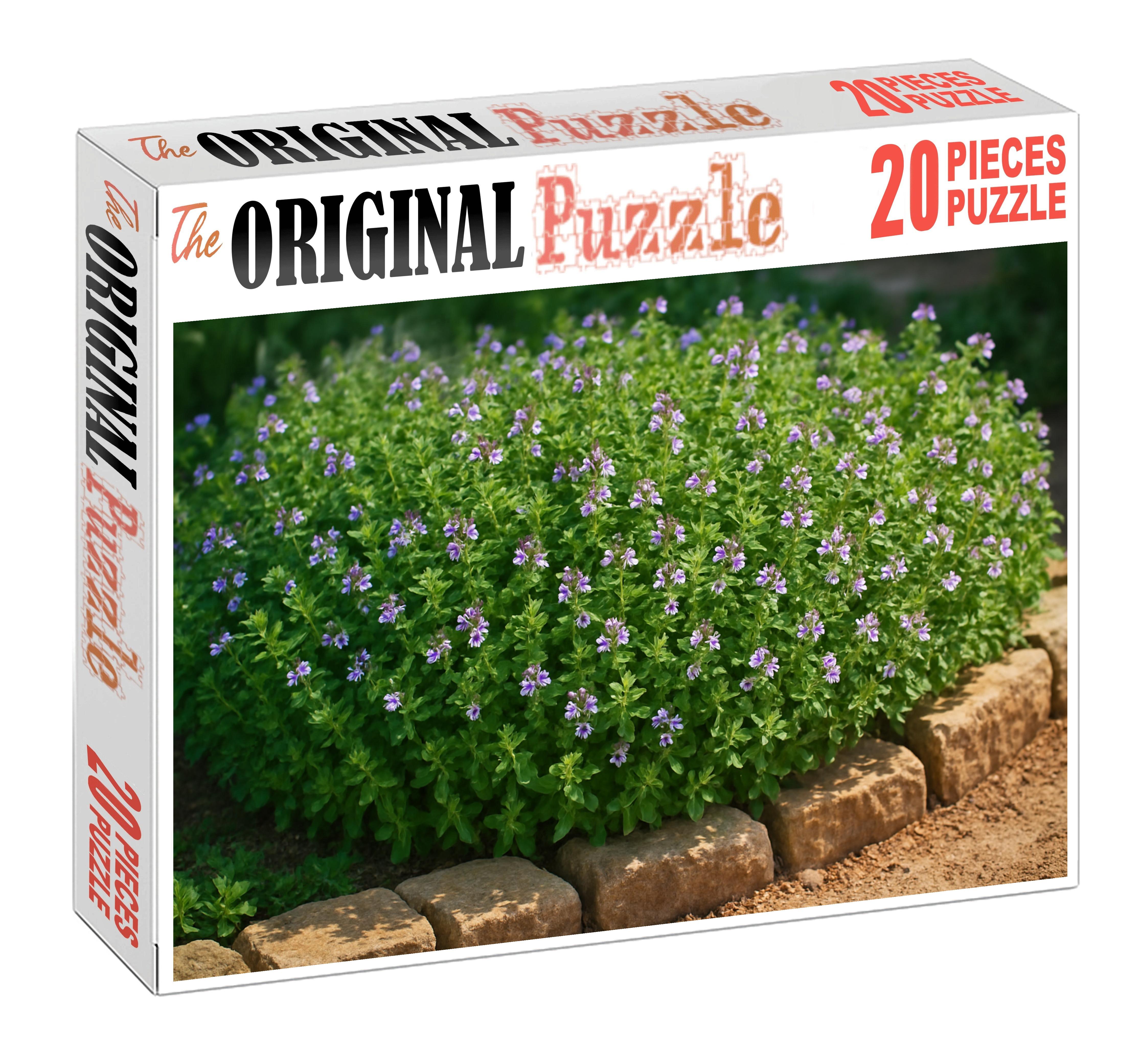 Rustic Herb Garden Bed Aromatic Greens With Blooming Highlights Family Puzzles