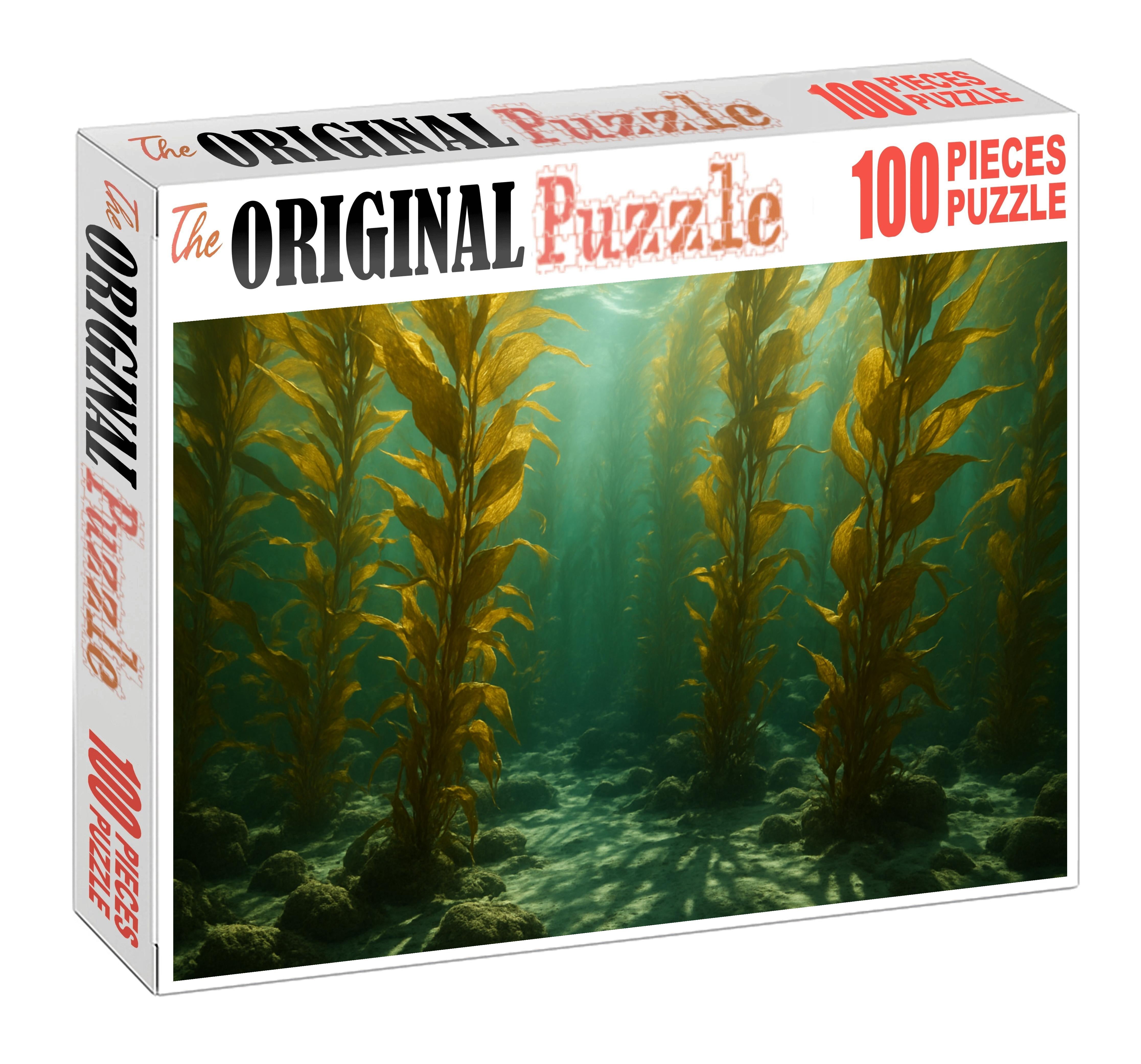 Twisting Kelp Labyrinth Towering Forests Beneath Rolling Waves Premium Puzzle Pieces