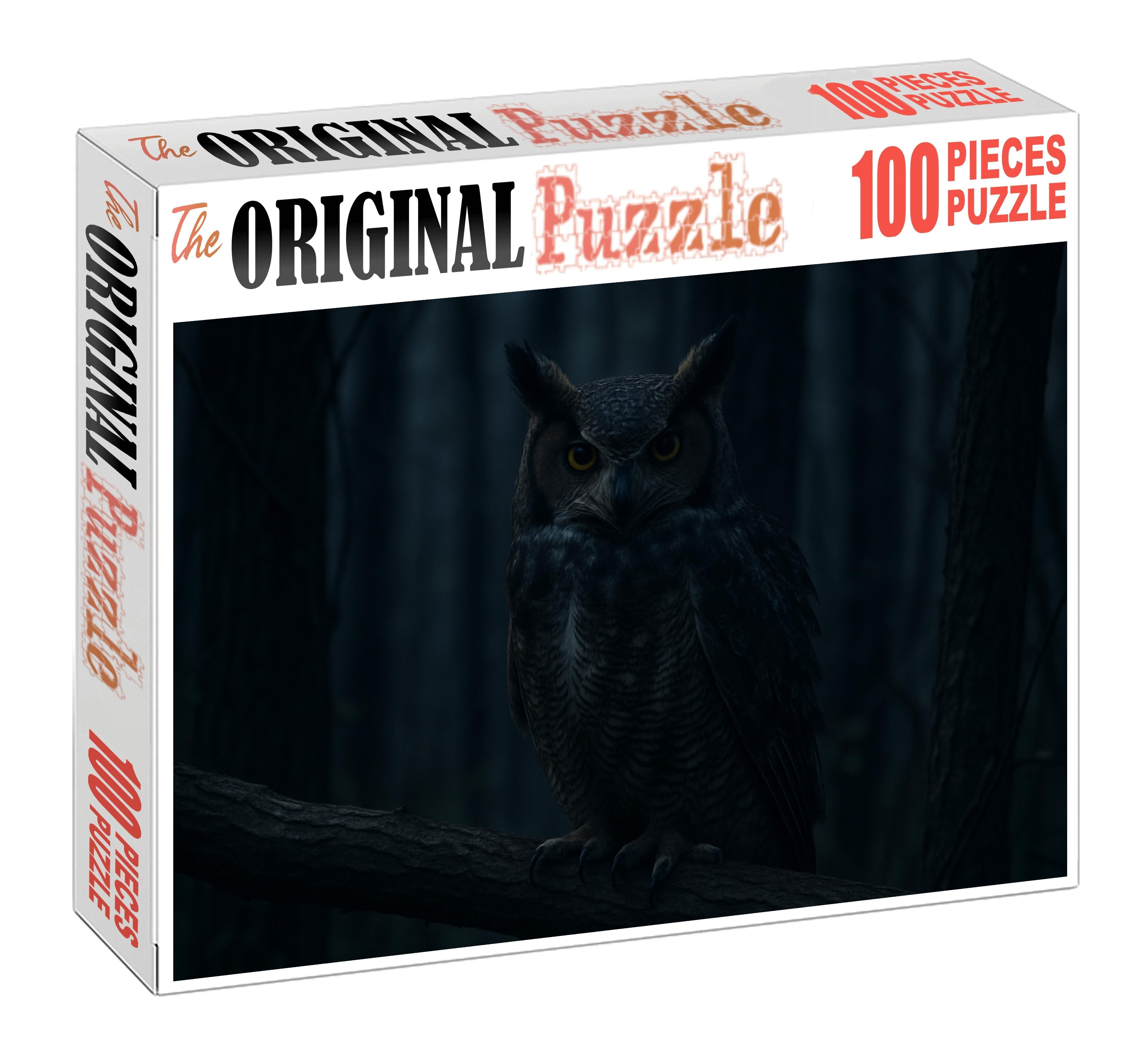 Great Horned Owl Nighttime Sovereign Custom Jigsaw Puzzle