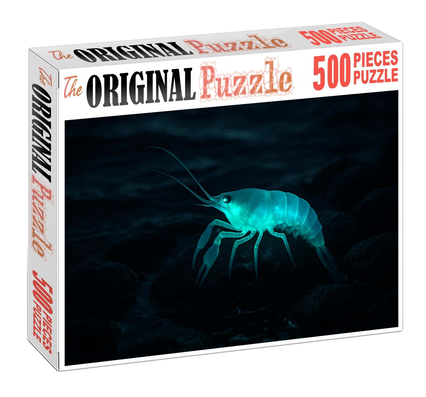 Luminous Tidecrawler Bioluminescent Crustacean With Multifaceted Eyes Large Format Puzzle