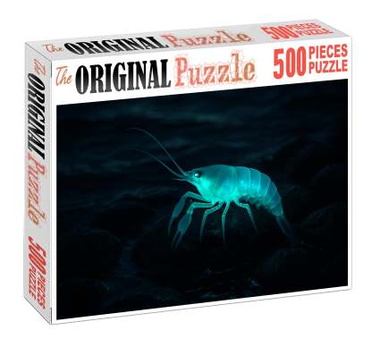 Luminous Tidecrawler Bioluminescent Crustacean With Multifaceted Eyes Large Format Puzzle