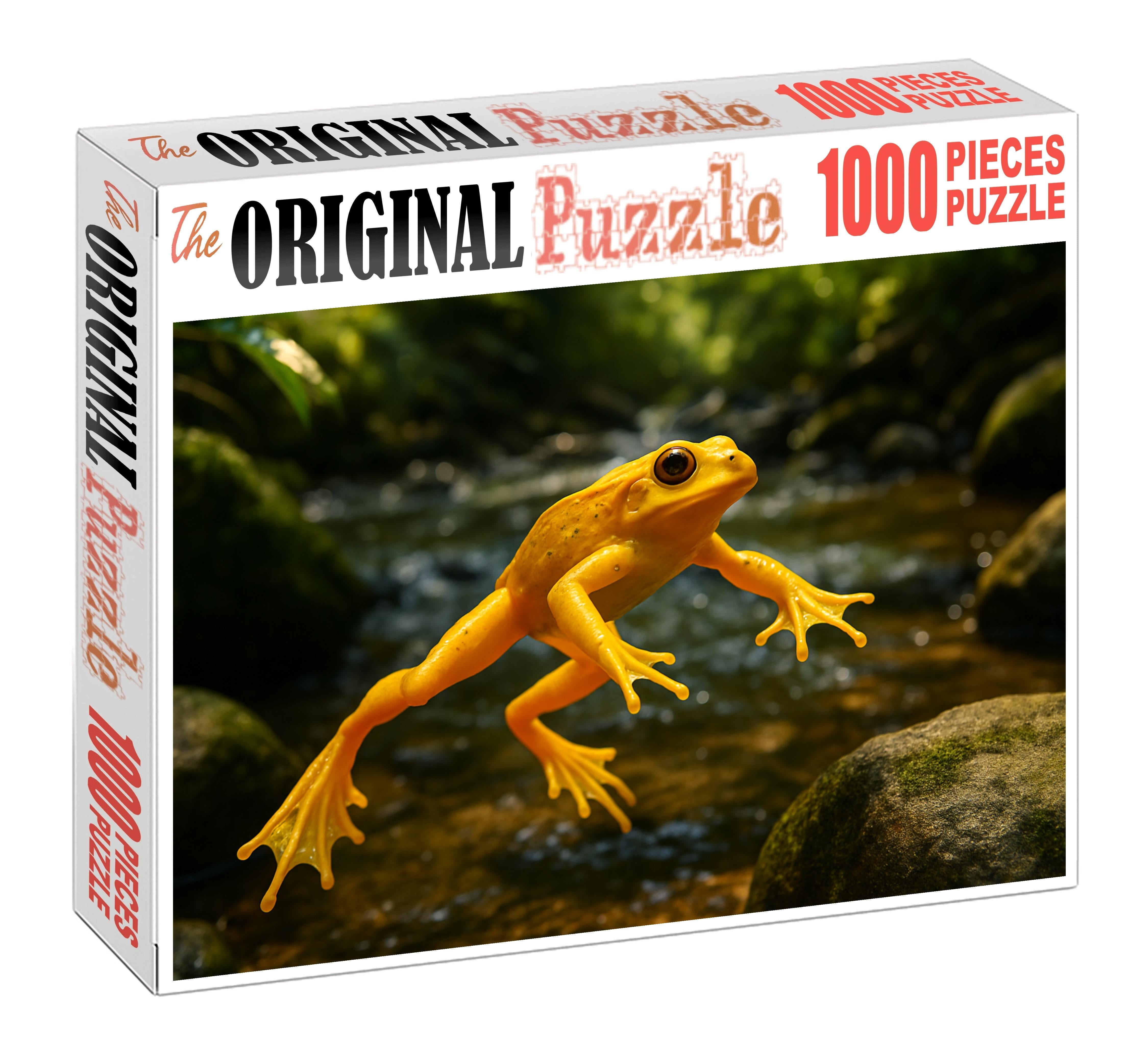 Gilded River Hopper Vibrant Amphibious Jumper 50 Piece Puzzle