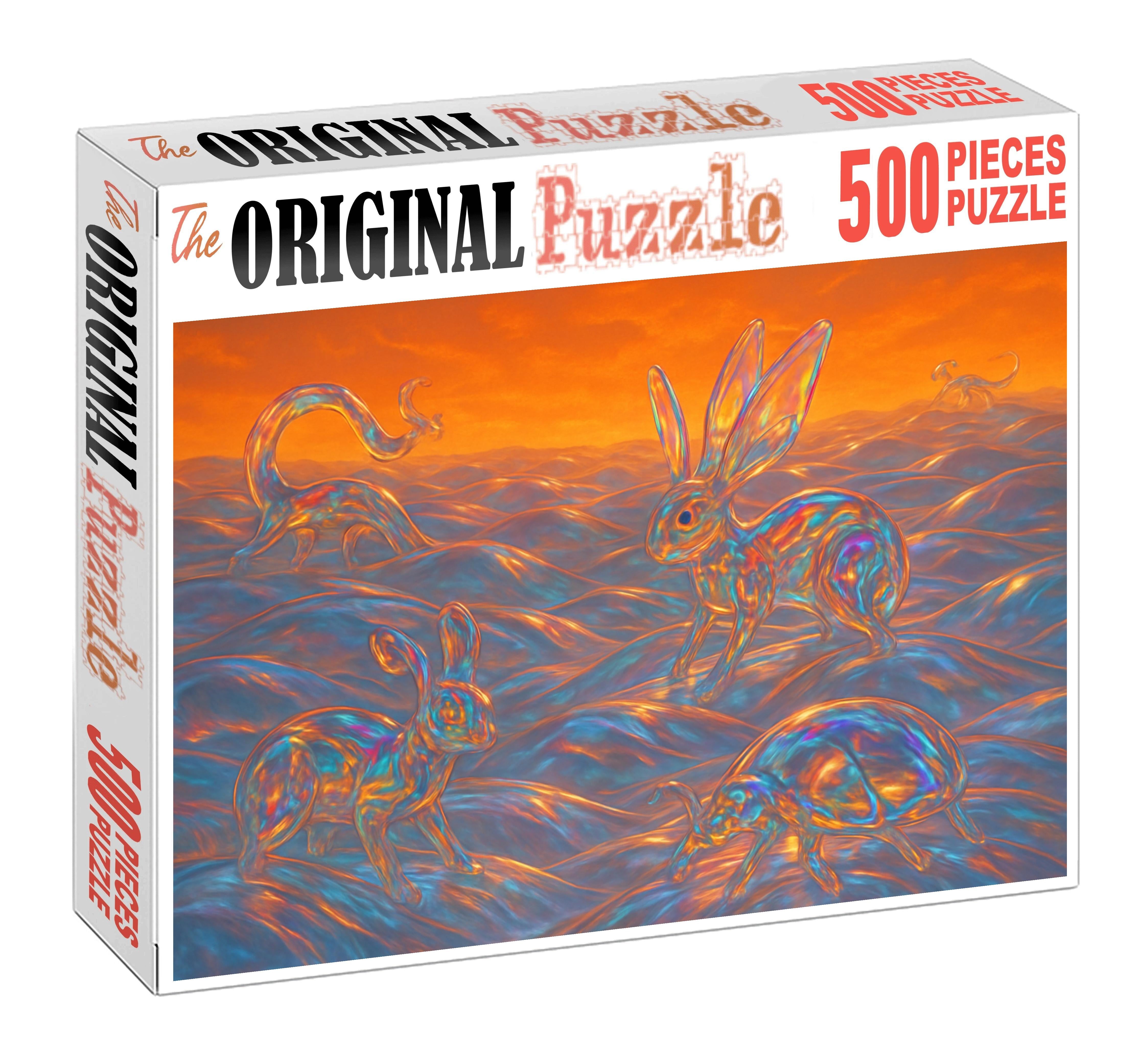 The Glass Menagerie Of Forgotten Dreams Crystalline Creatures Amidst Endless Dunes Unique Puzzle Design