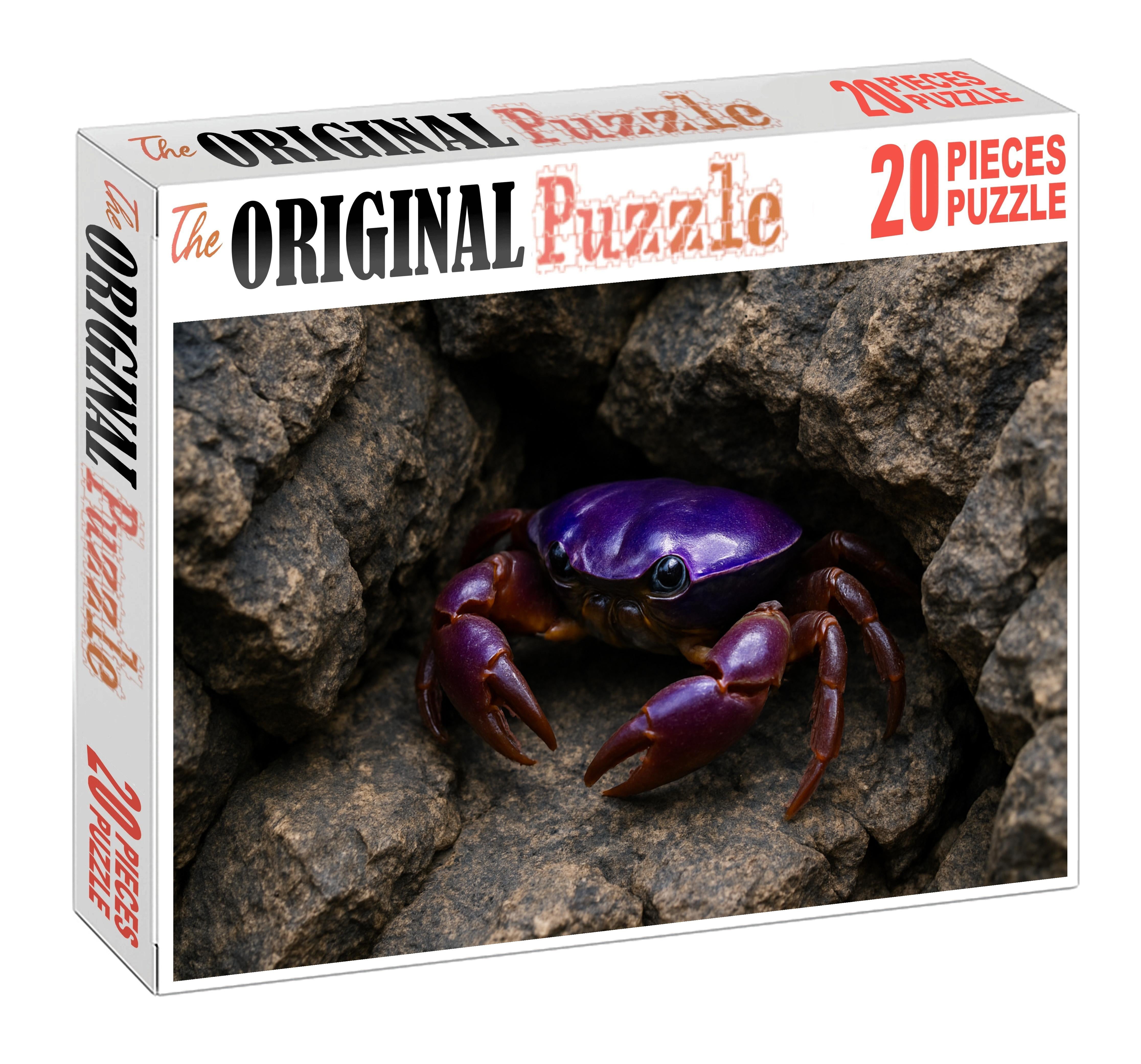 Violet Armored Crab Compact Crustacean With Reflective Carapace Mini Puzzle
