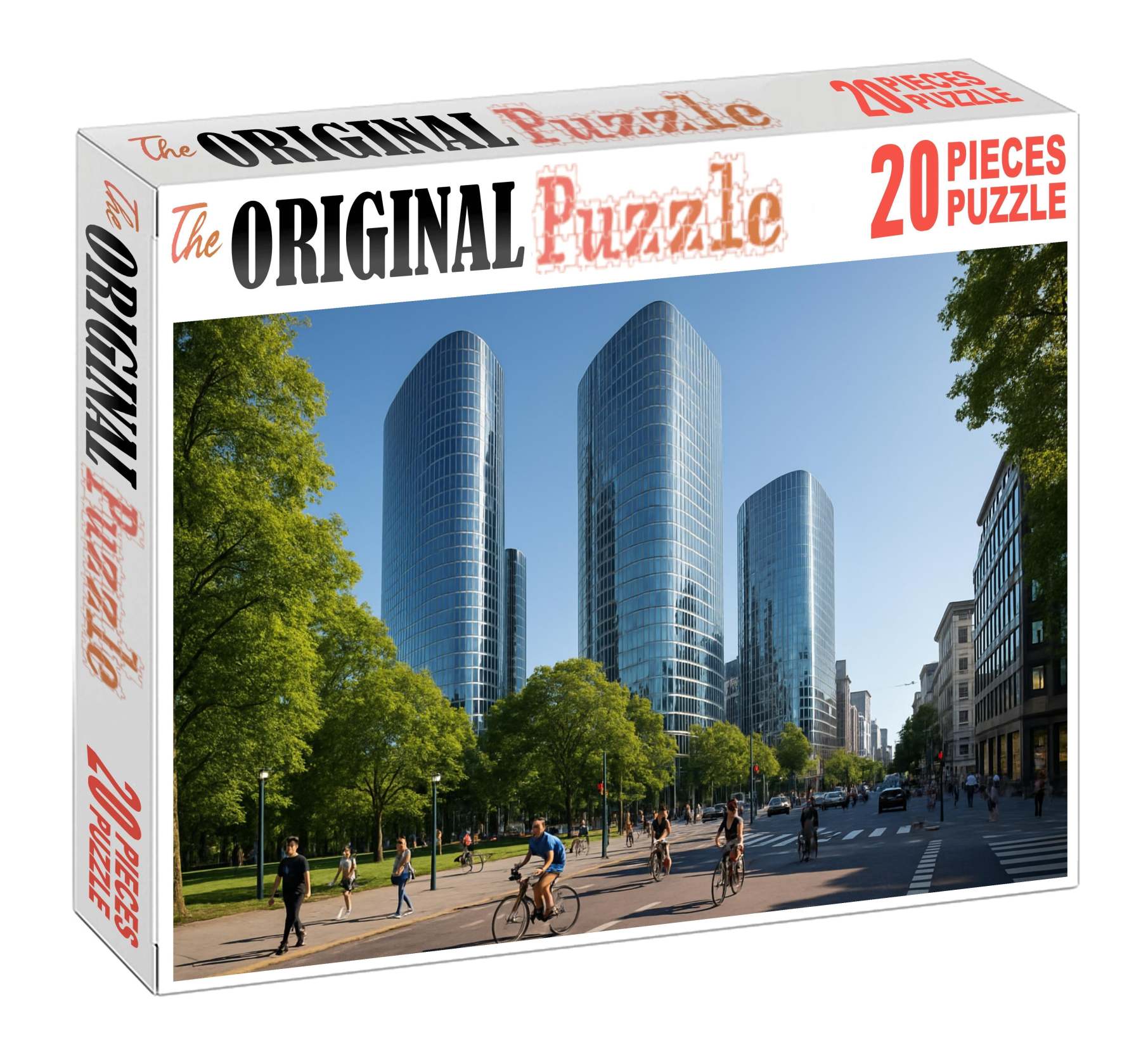 Amsterdam Zuidas Skyline The Netherlands Leading Business District With Contemporary Glass Towers Puzzle For Kids