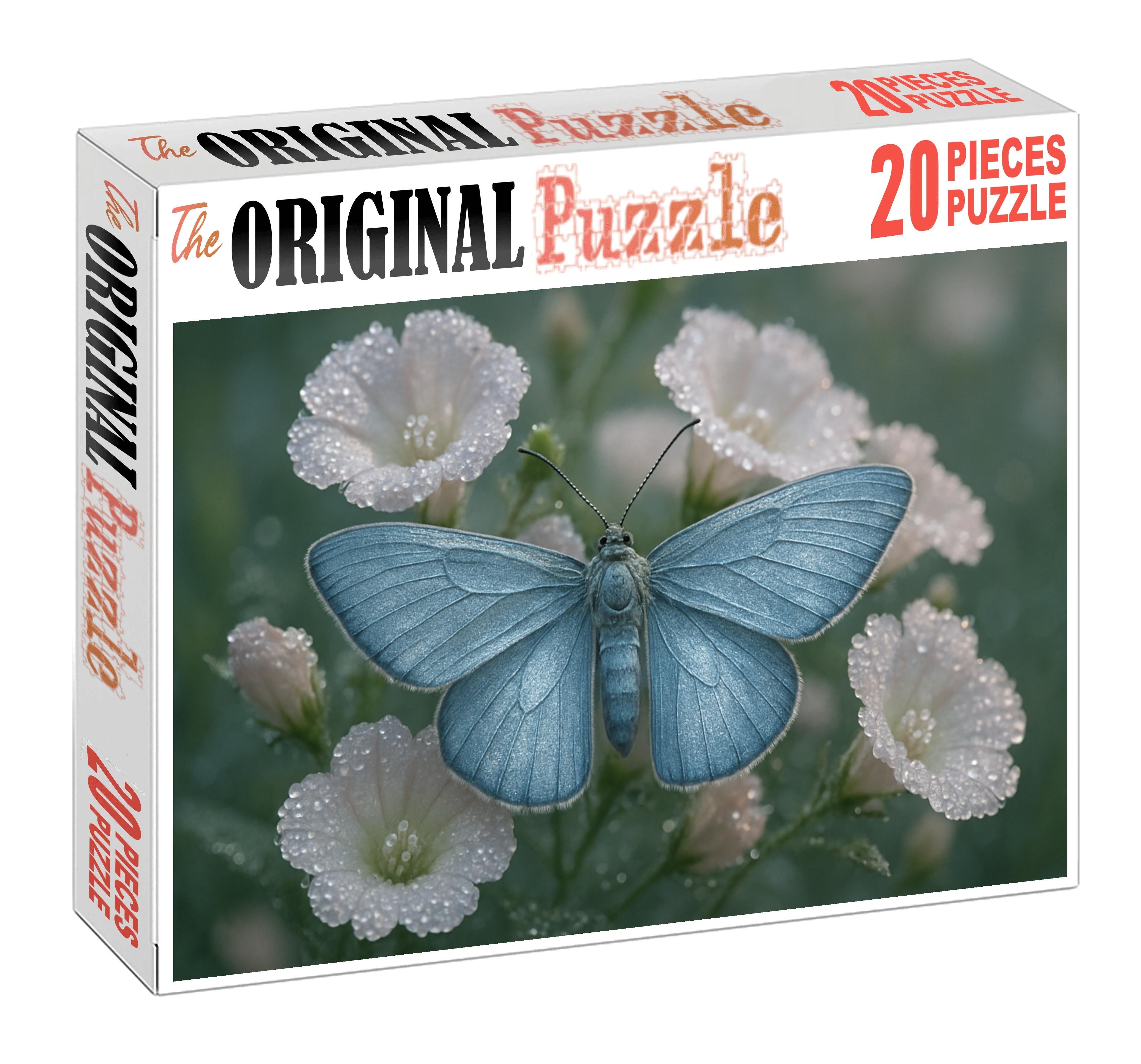 Silver Dew Moth Dawn-active Pollinator With Reflective Wings Puzzle Collection