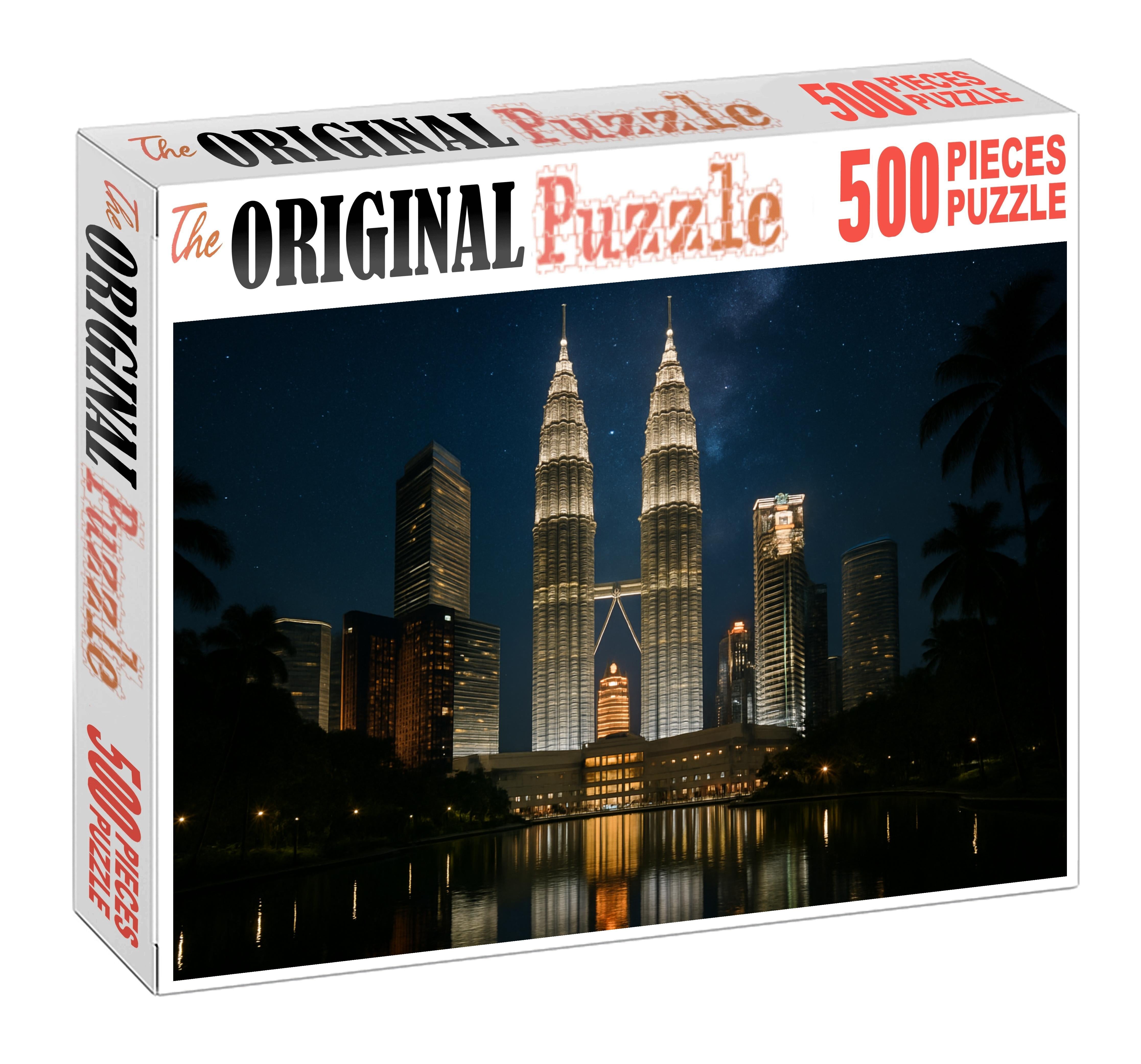Kuala Lumpur City Centre Skyline Featuring The World-famous Petronas Twin Towers 300 Piece Puzzle