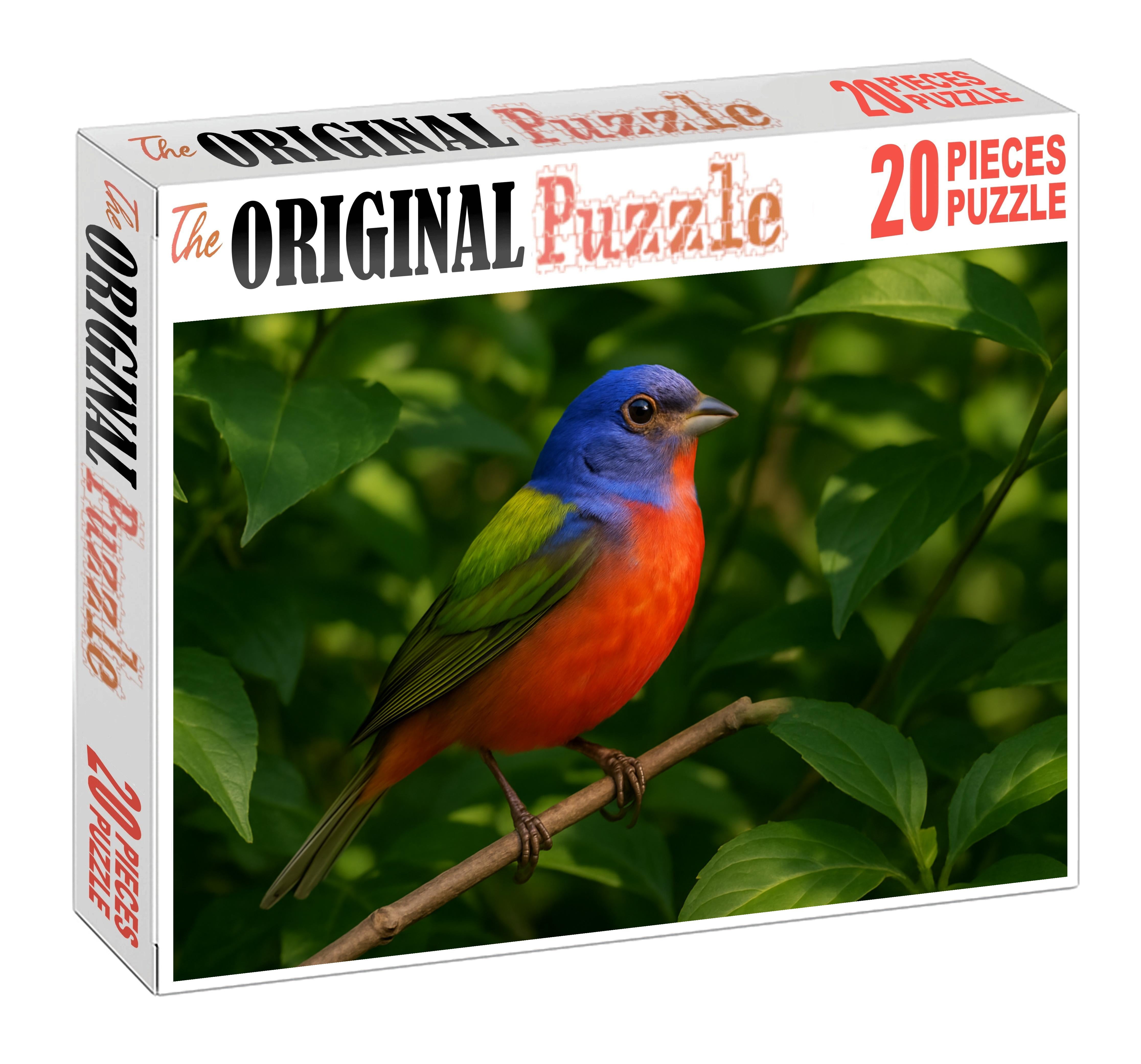 Painted Bunting Living Rainbow Custom Jigsaw Puzzle