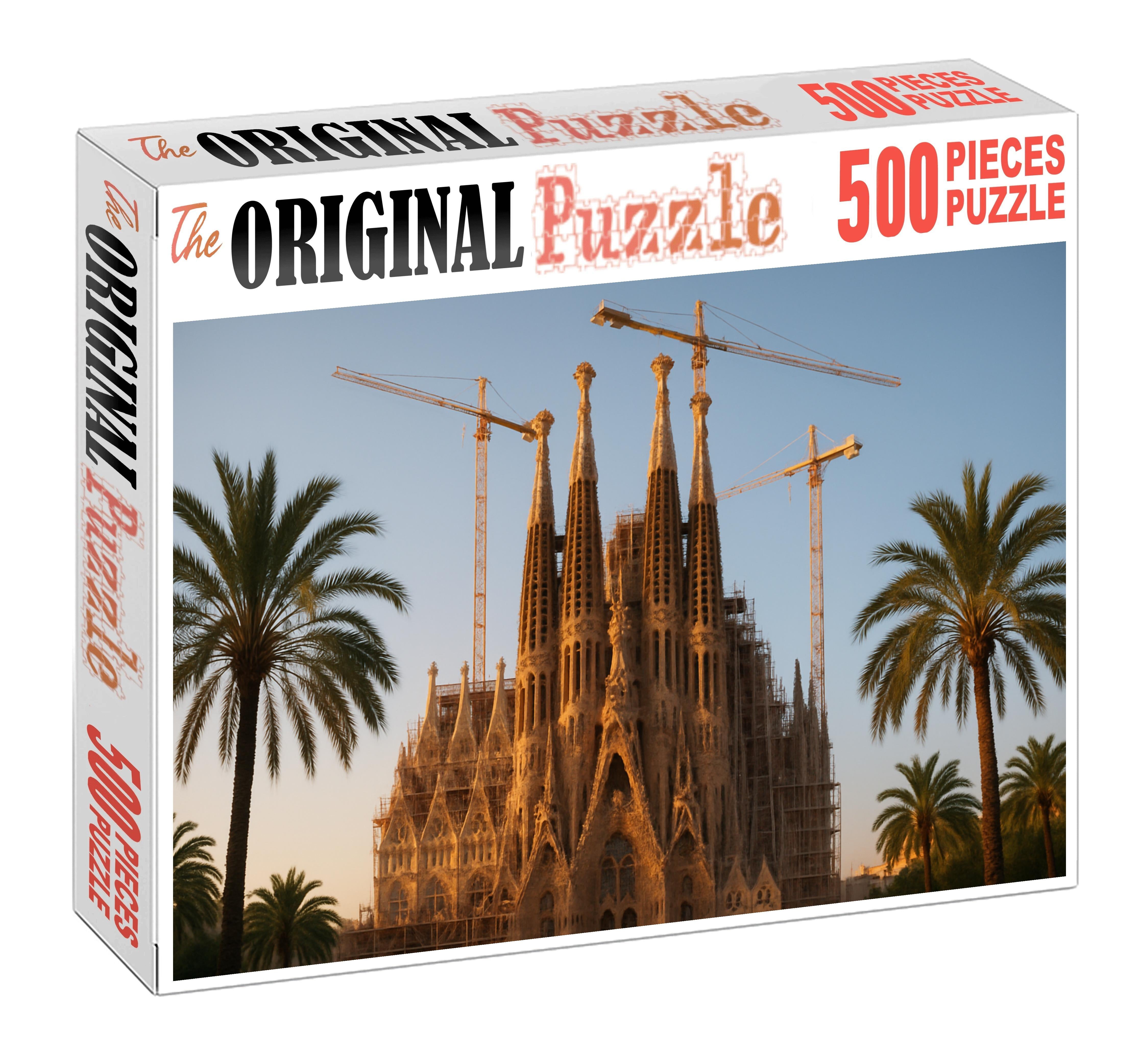 Sagrada Familia Barcelona Spain  Recognized By 7789 Worldwide For Its Avant-garde Design Custom Jigsaw Puzzle