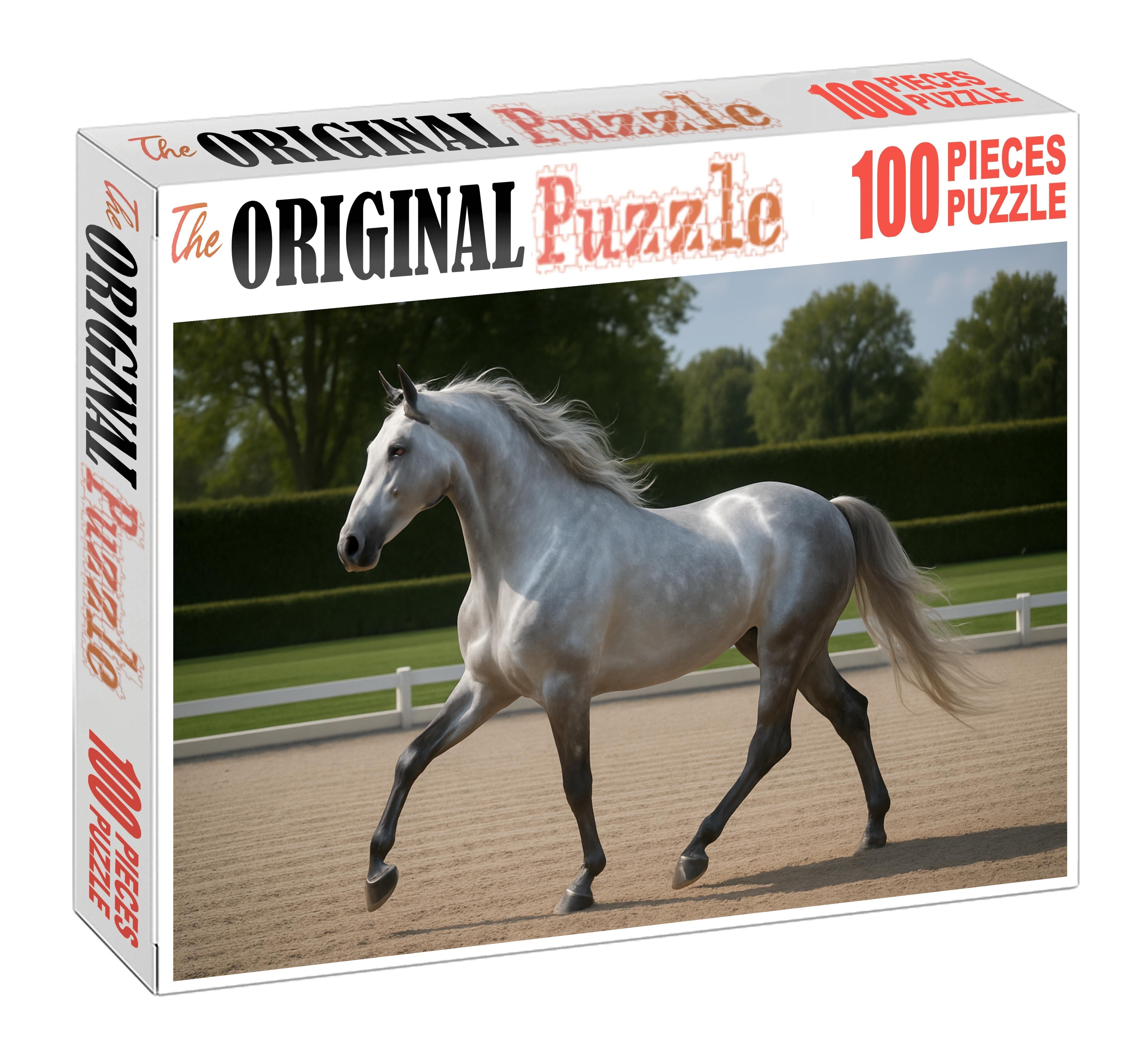 Silver Mirage Luminous Gray Warmblood Mare For Dressage Challenging Puzzles