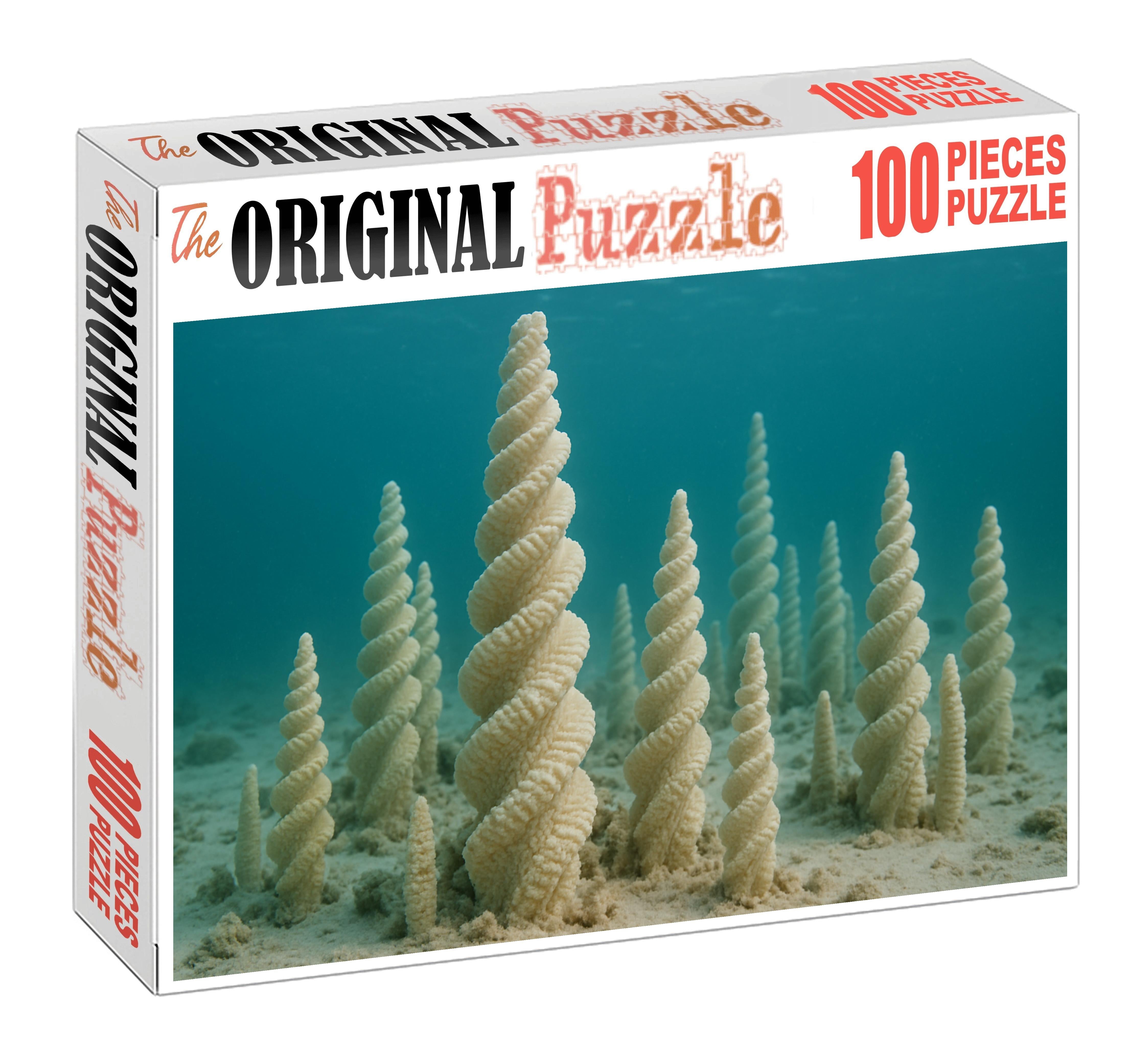 Ivory Spiral Coral Towering Architect Of Intricate Calcium Lattices Puzzle For Adults
