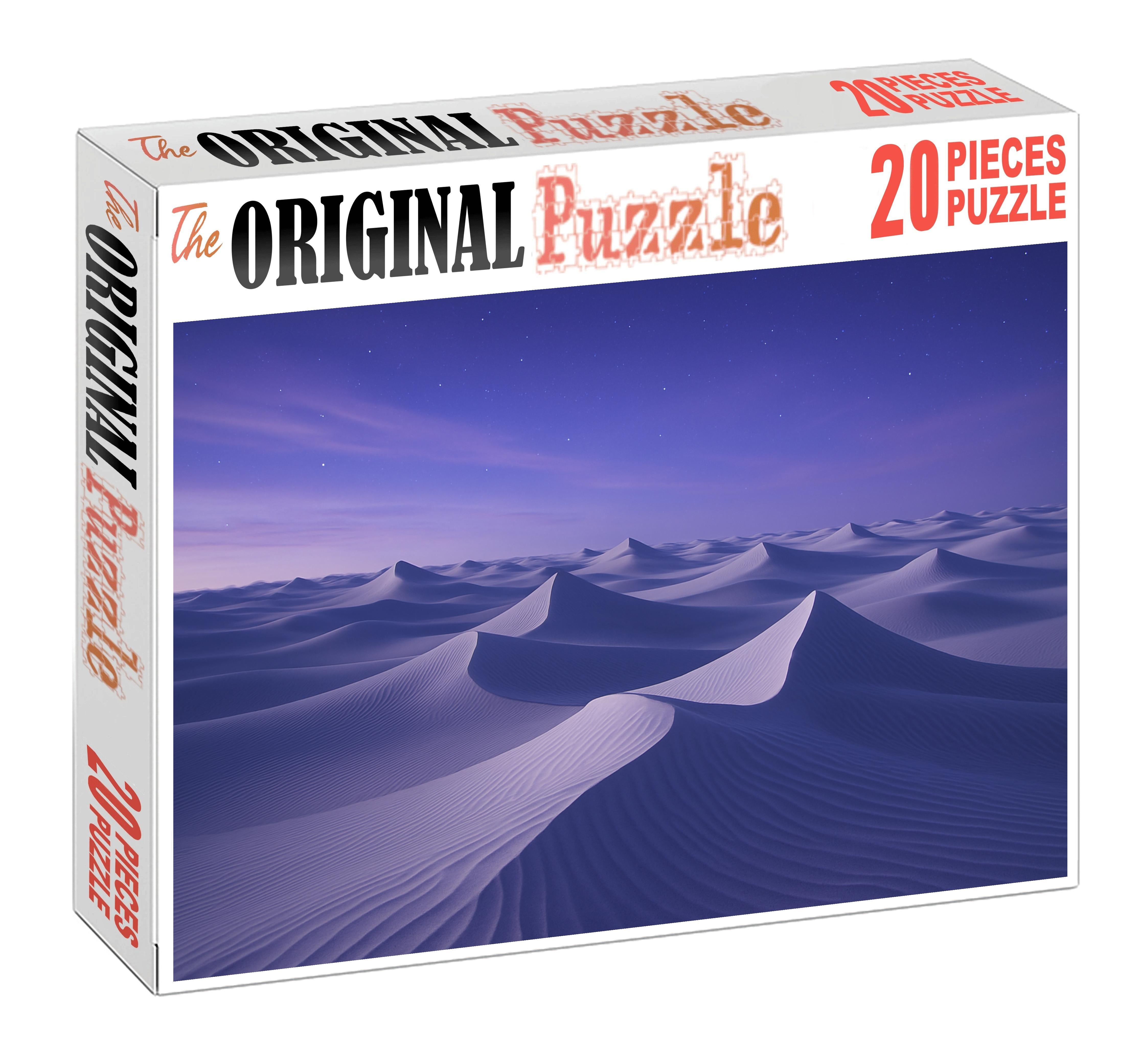 Silver Mirage Gleaming White Dunes Under Twilight Hues Large Format Puzzle