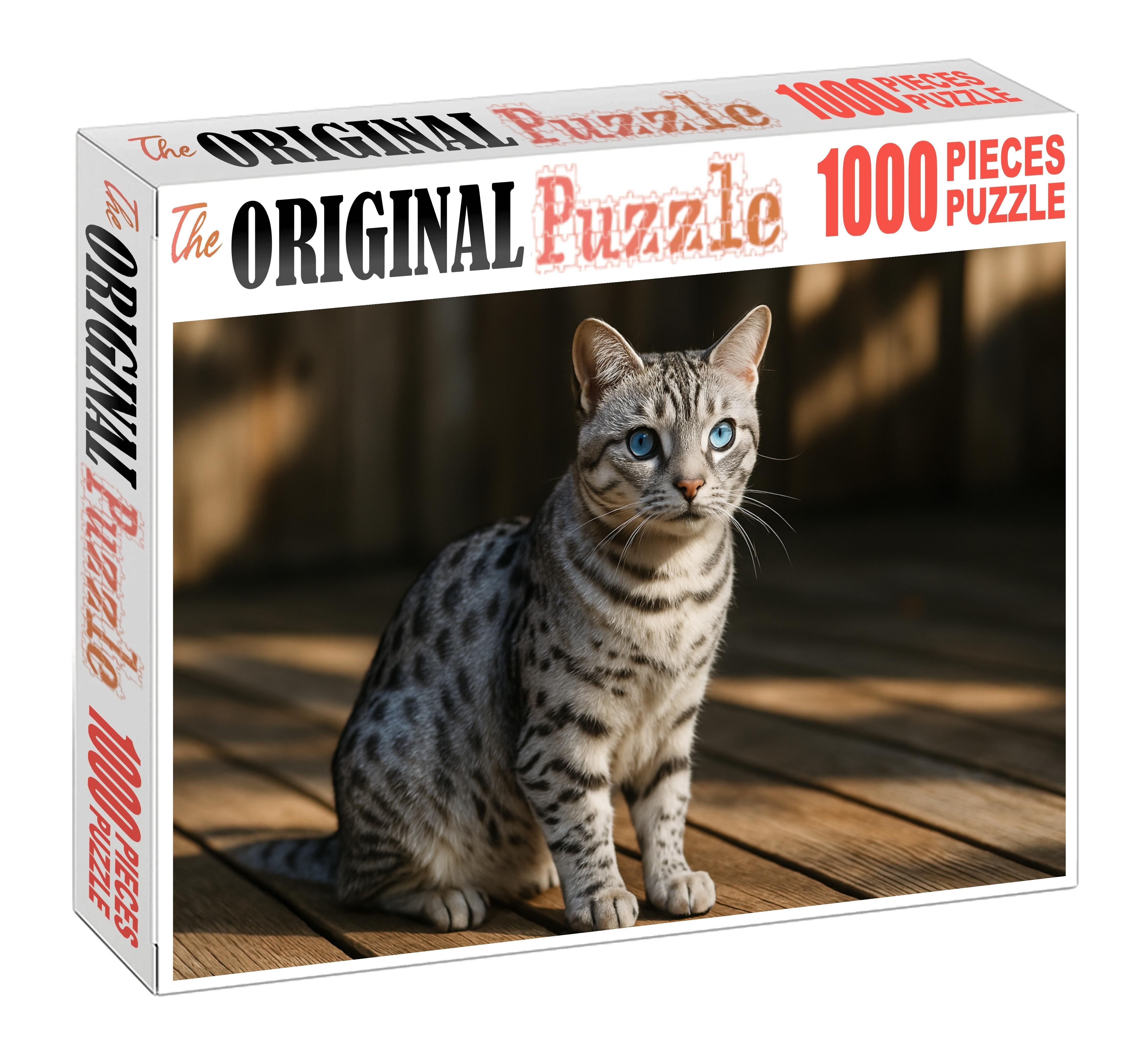 Silver Quill Elegant Shorthair With Brilliant Dappled Fur Puzzle Challenge