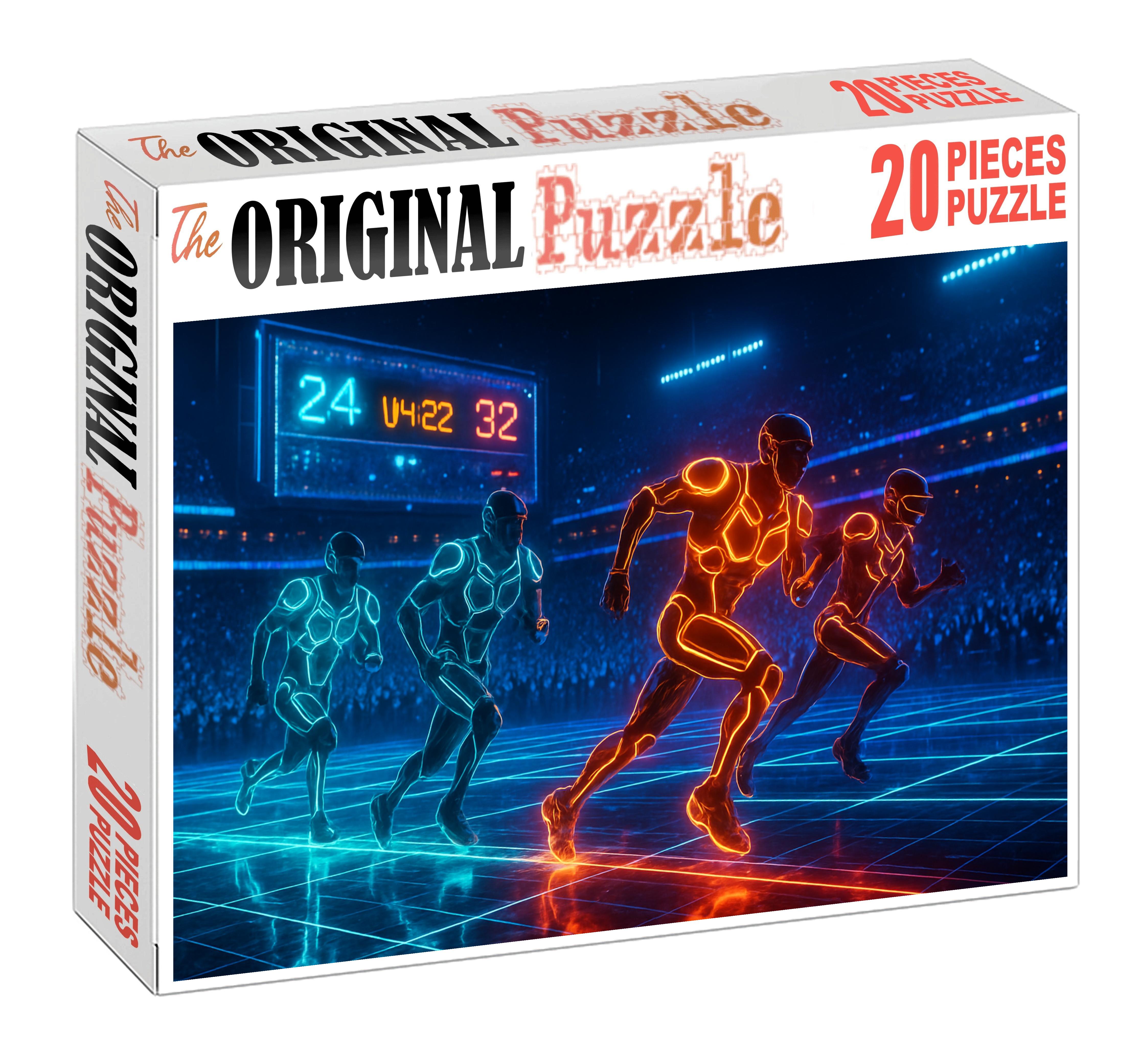 Virtual Reality Sports Arena Immersive Competition And Futuristic Gear Mini Puzzle