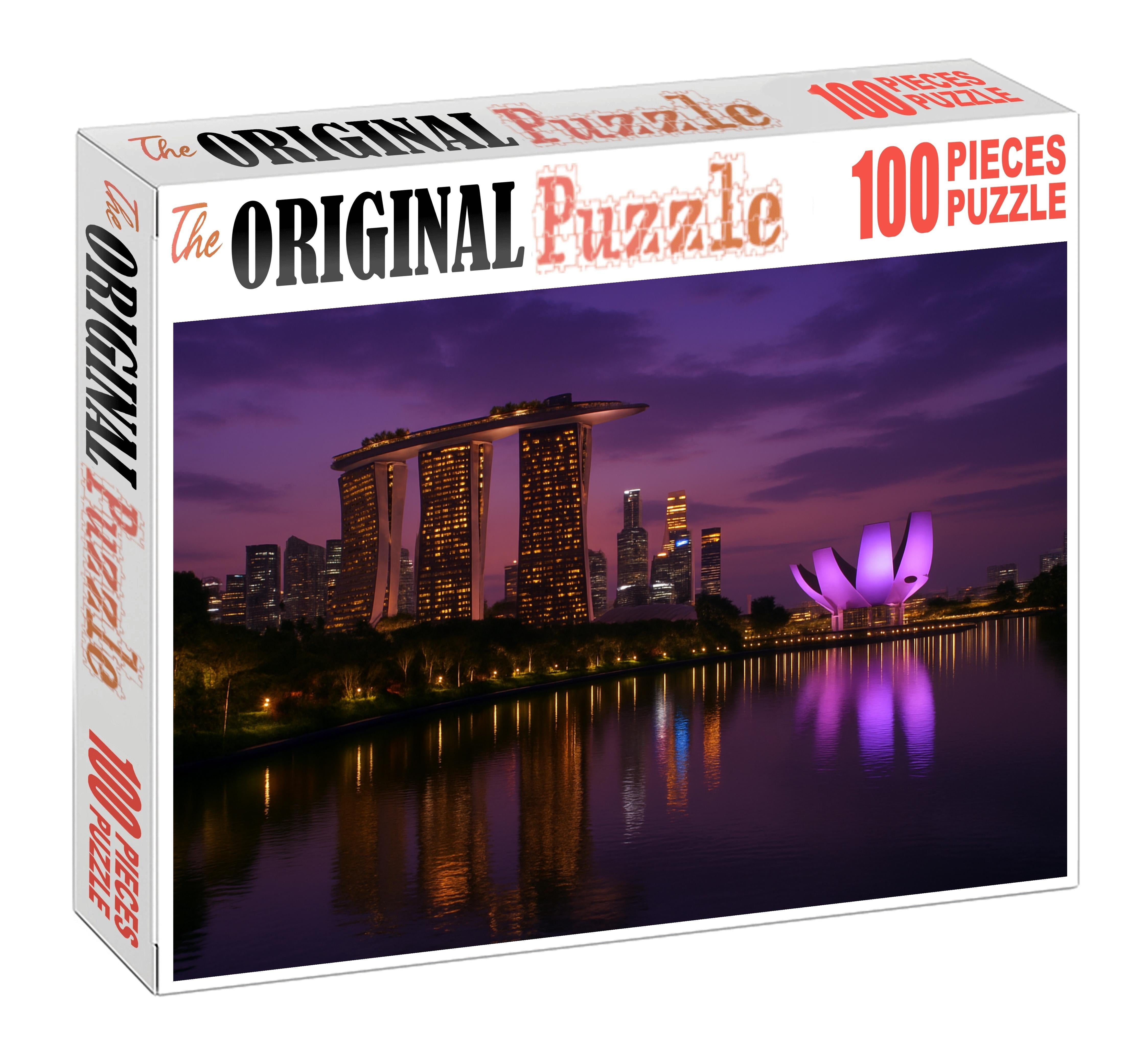 Singapore Marina Bay Skyline Futuristic And Green Urban Vision Mini Puzzle