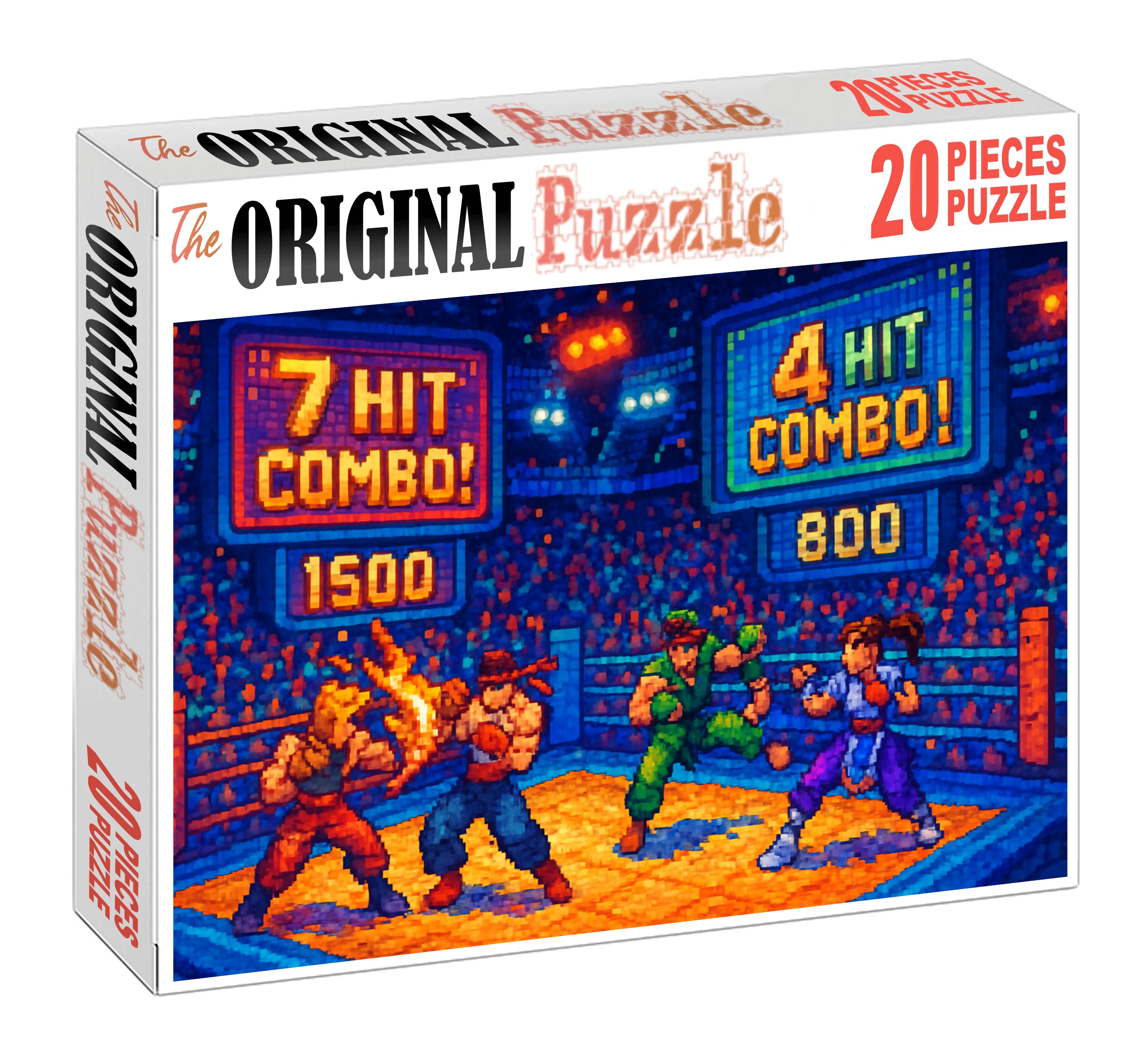 Arcade Fighter Tournament Competitive Pixel Combat And Retro Glory 50 Piece Puzzle