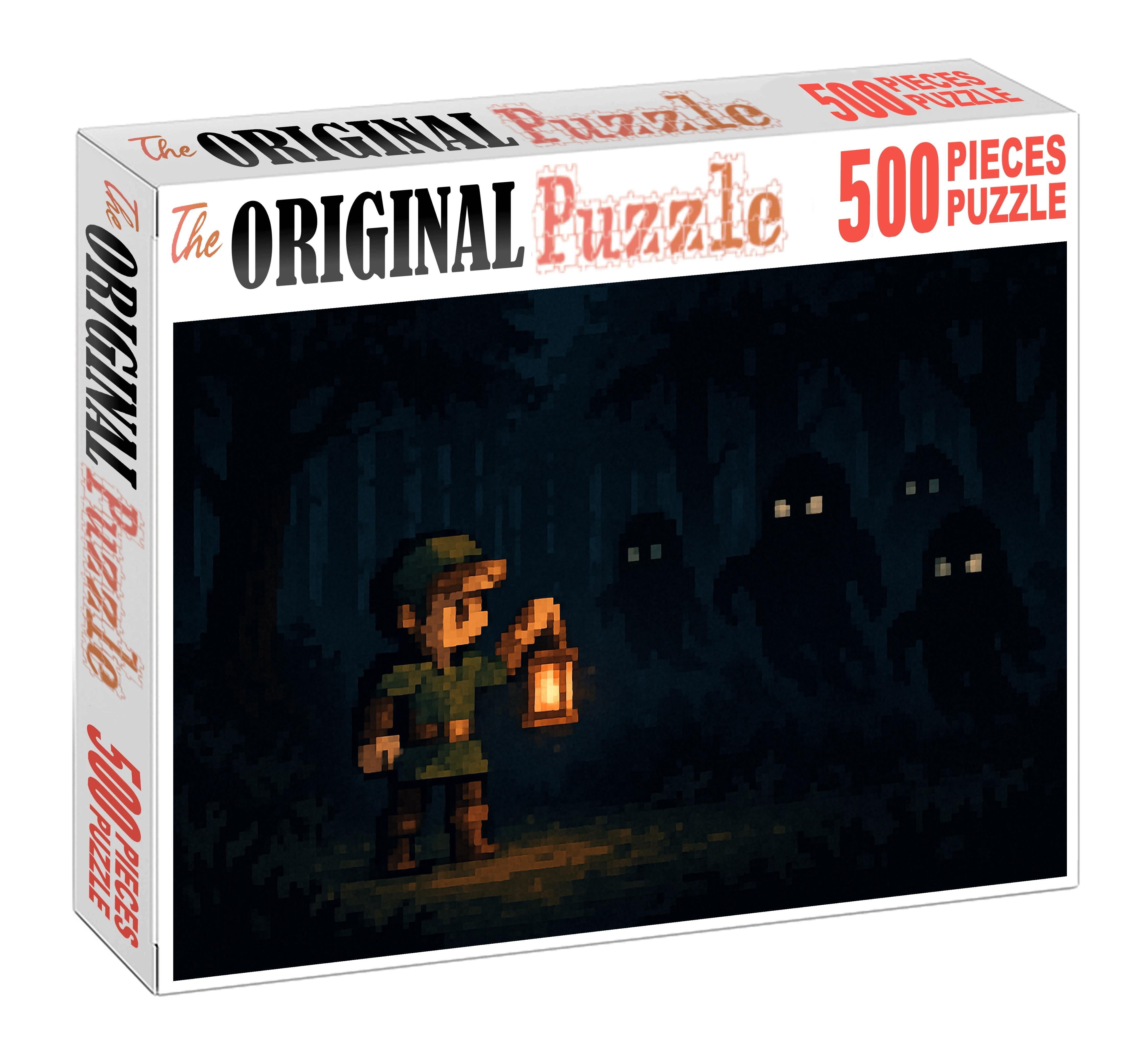 Pixel Art Horror Quest Chilling Retro Adventure 50 Piece Puzzle