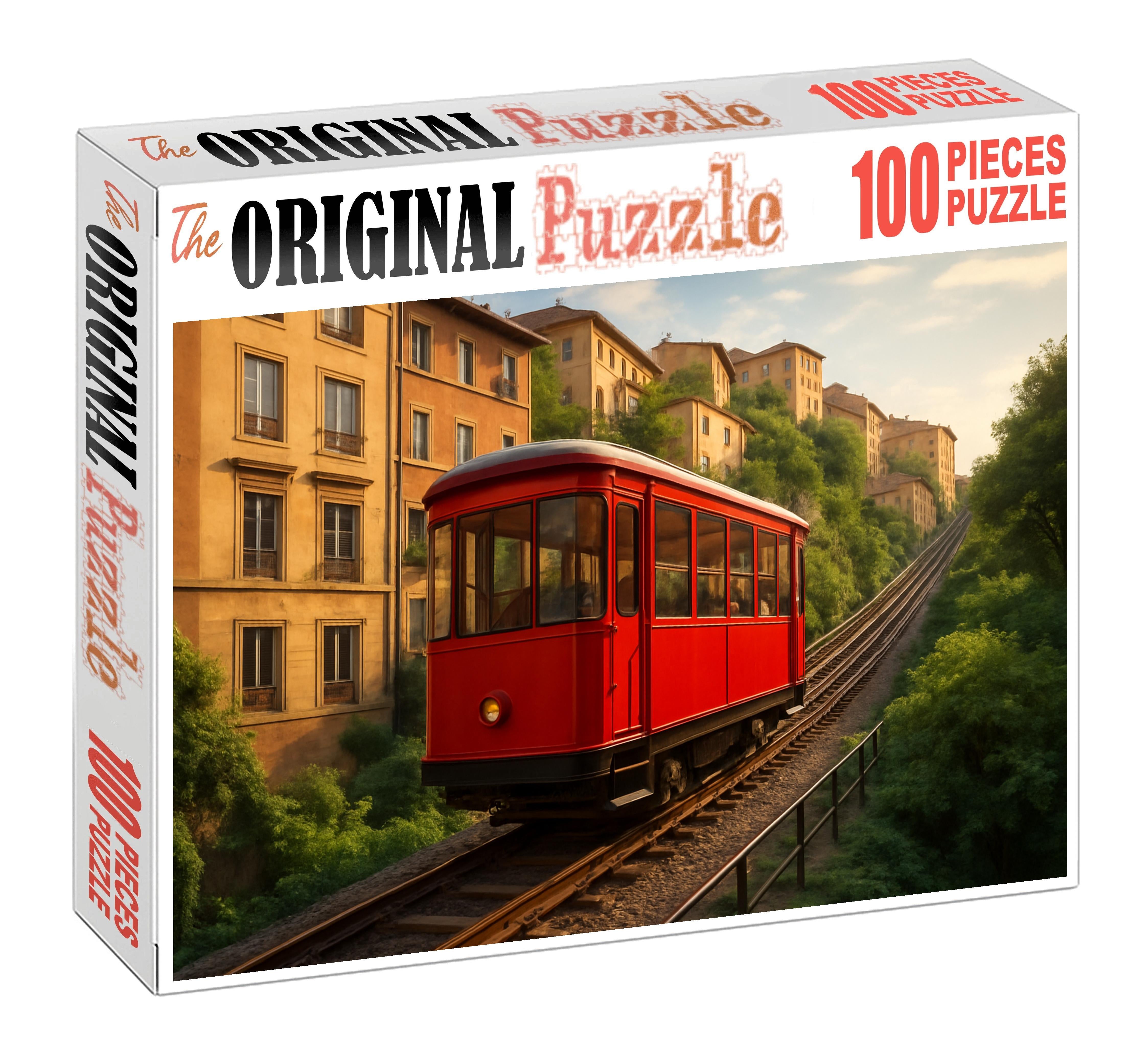 Crimson Fire Funicular Premium Puzzle Pieces