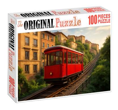 Crimson Fire Funicular Premium Puzzle Pieces