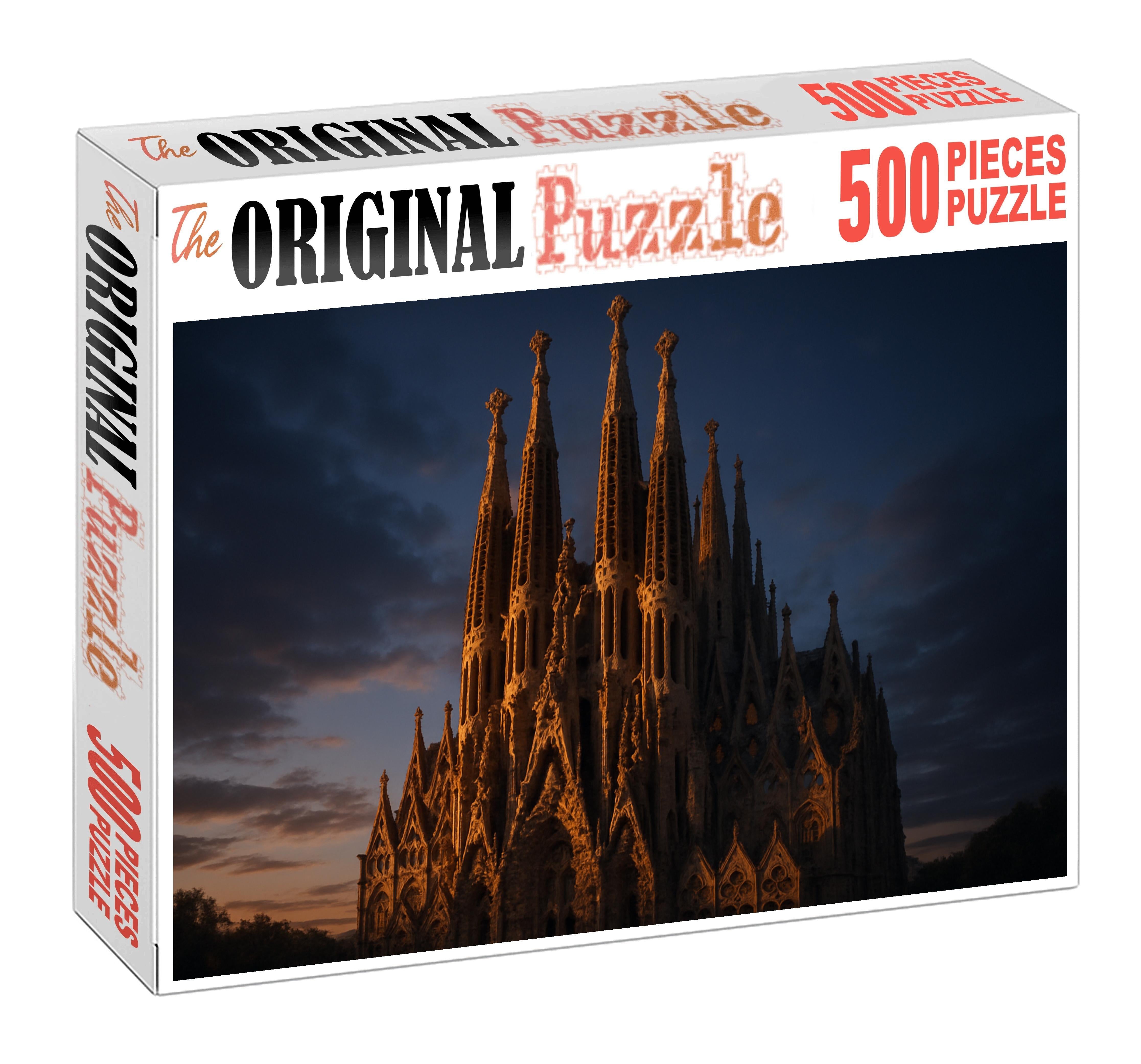 Sagrada Familia Located In Barcelona Spain Recognized By 7935 Worldwide As An Unparalleled Masterpiece Of Modernist Architecture Large Format Puzzle