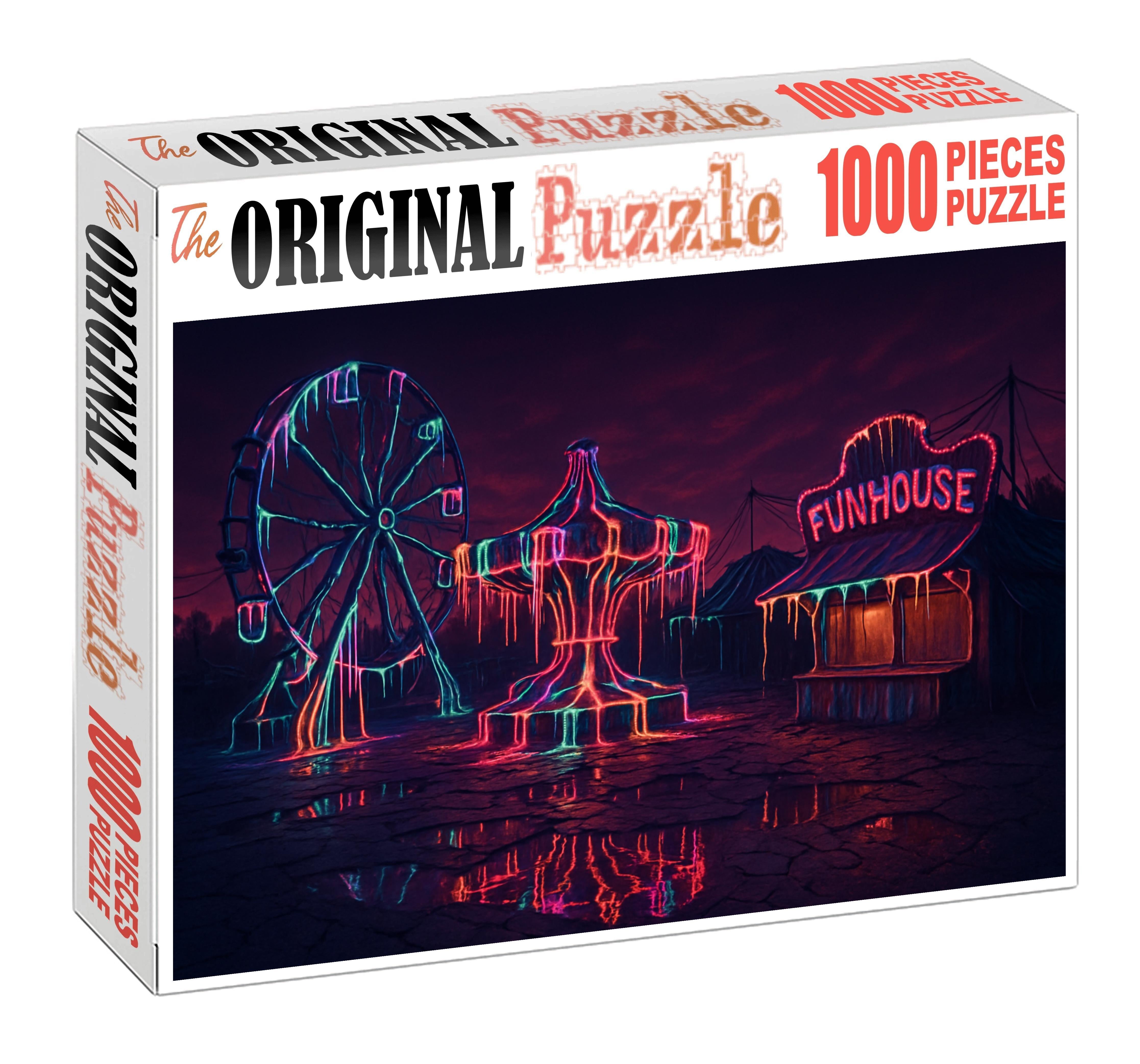 Deserted Carnival Of Melting Lights Custom Jigsaw Puzzle