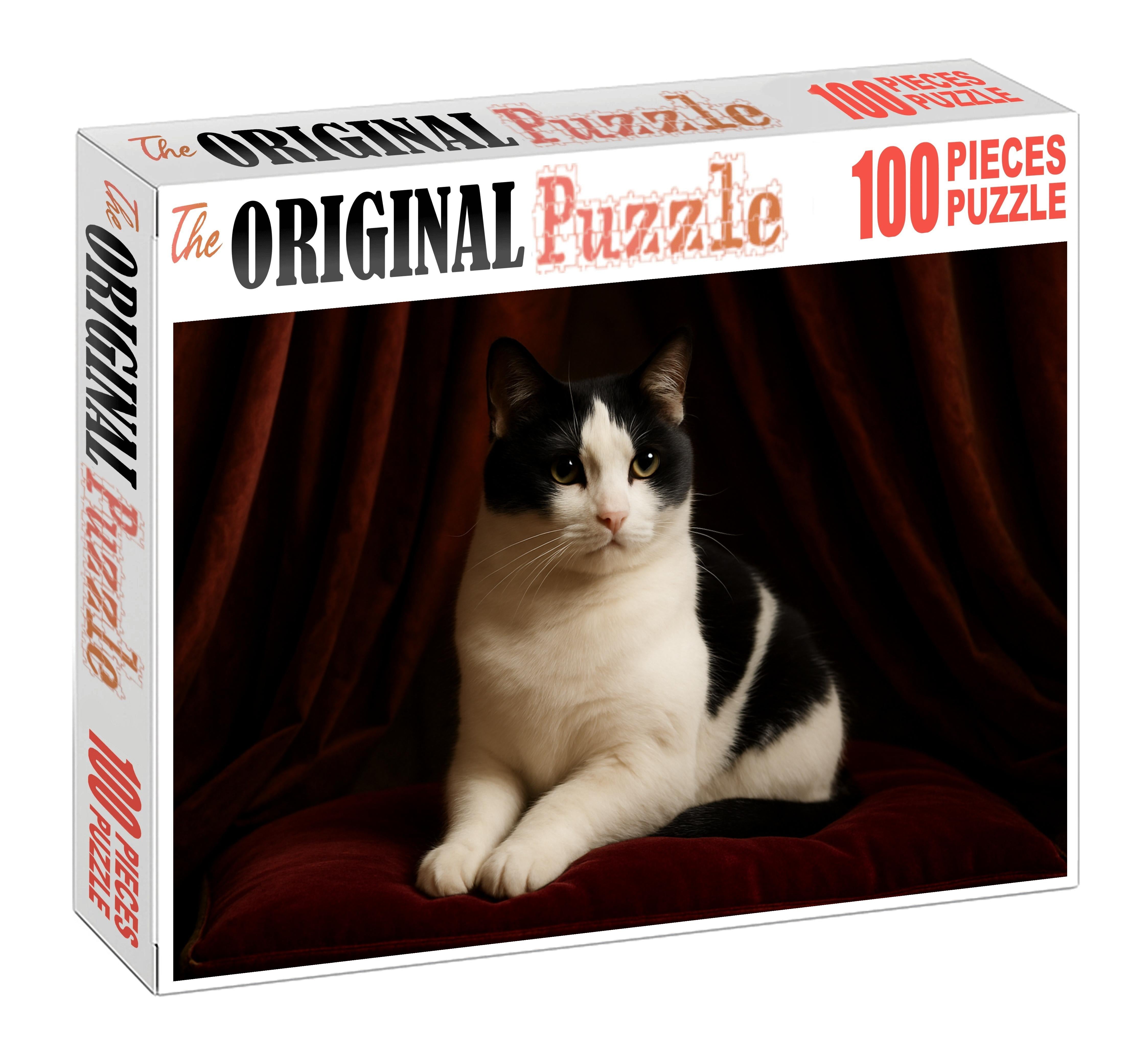 Ivory Tux Plush White And Black-coated Toy Dog With Regal Poise Puzzle Collection