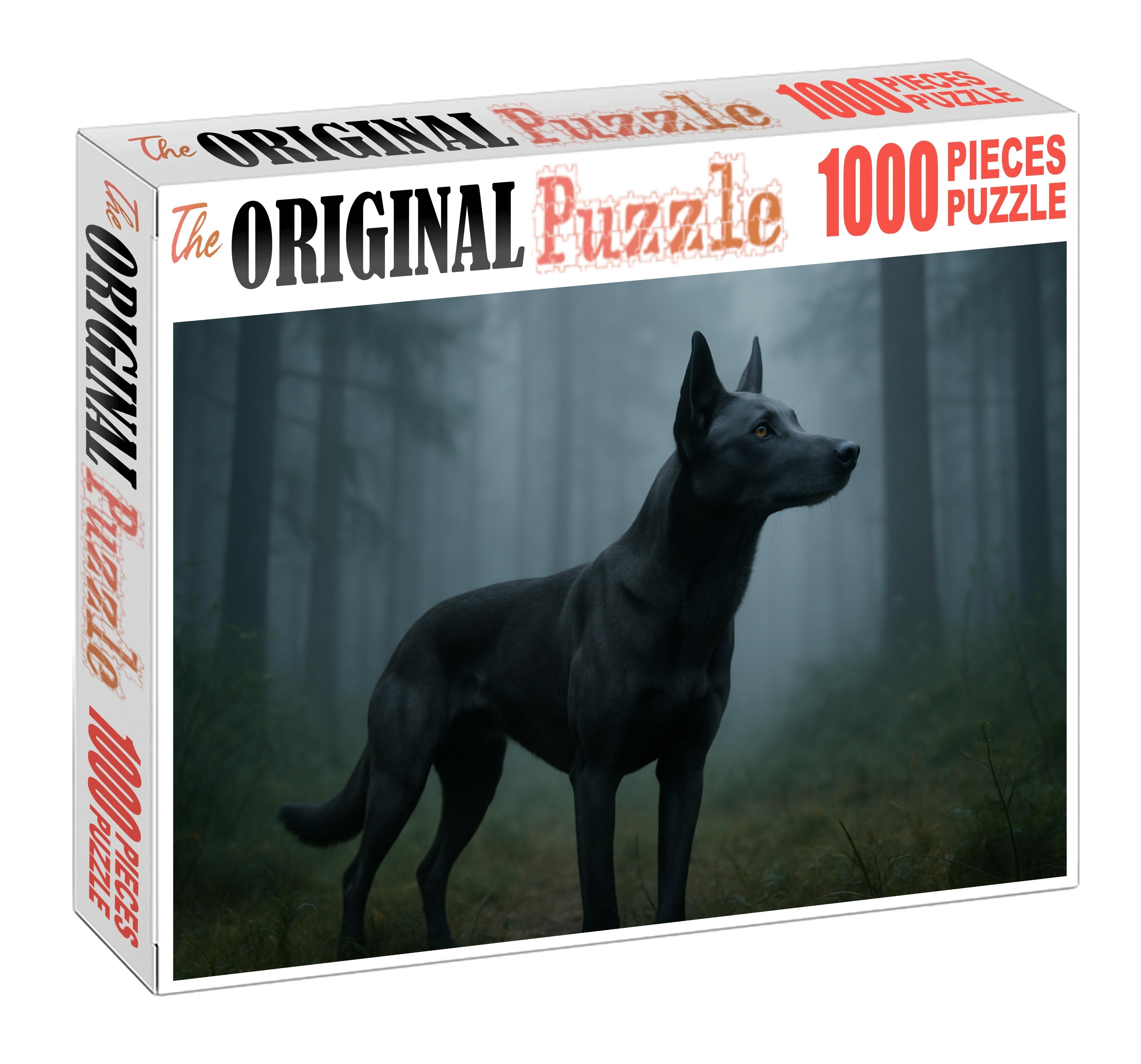 Charcoal Drift Dark Gray Tracker With Keen Scent And Steady Temperament 200 Piece Puzzle