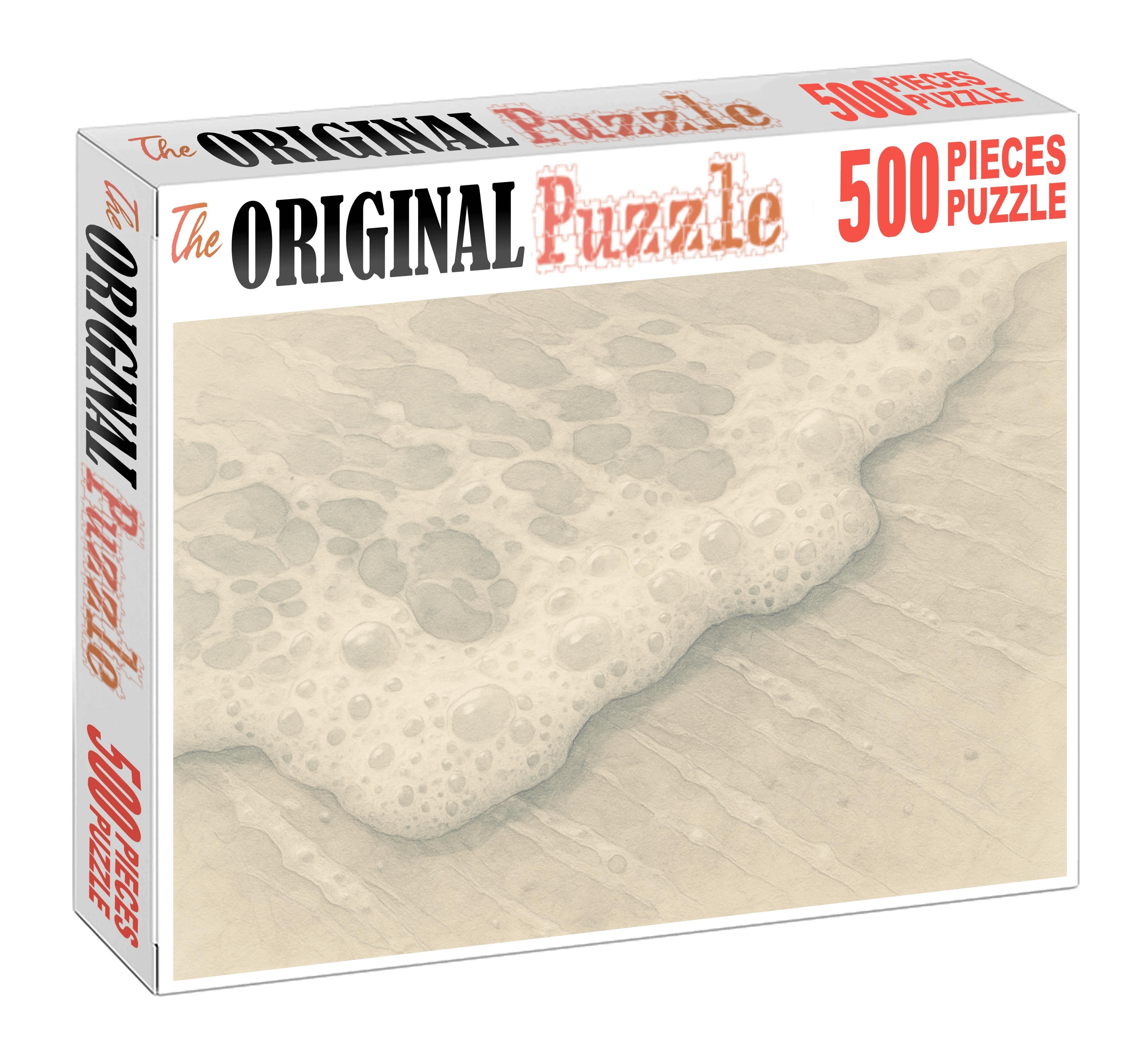 Ethereal Ocean Whispers Delicate Pencil And Watercolor Wash Of Sea Foam Puzzle Collection