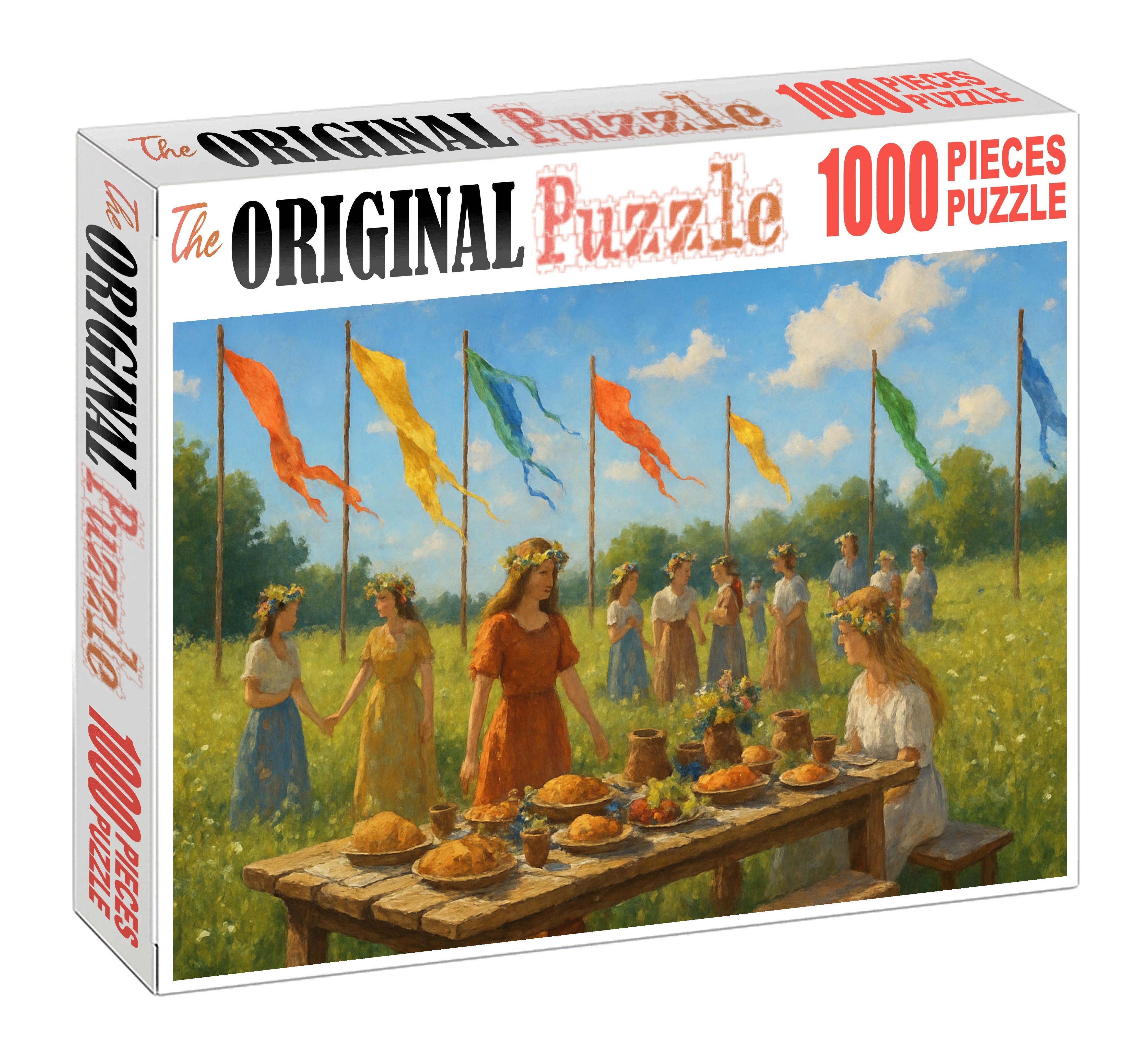 Sun-kissed Meadow Jubilee Bright Banners And Wildflower Crowns Puzzle Fun