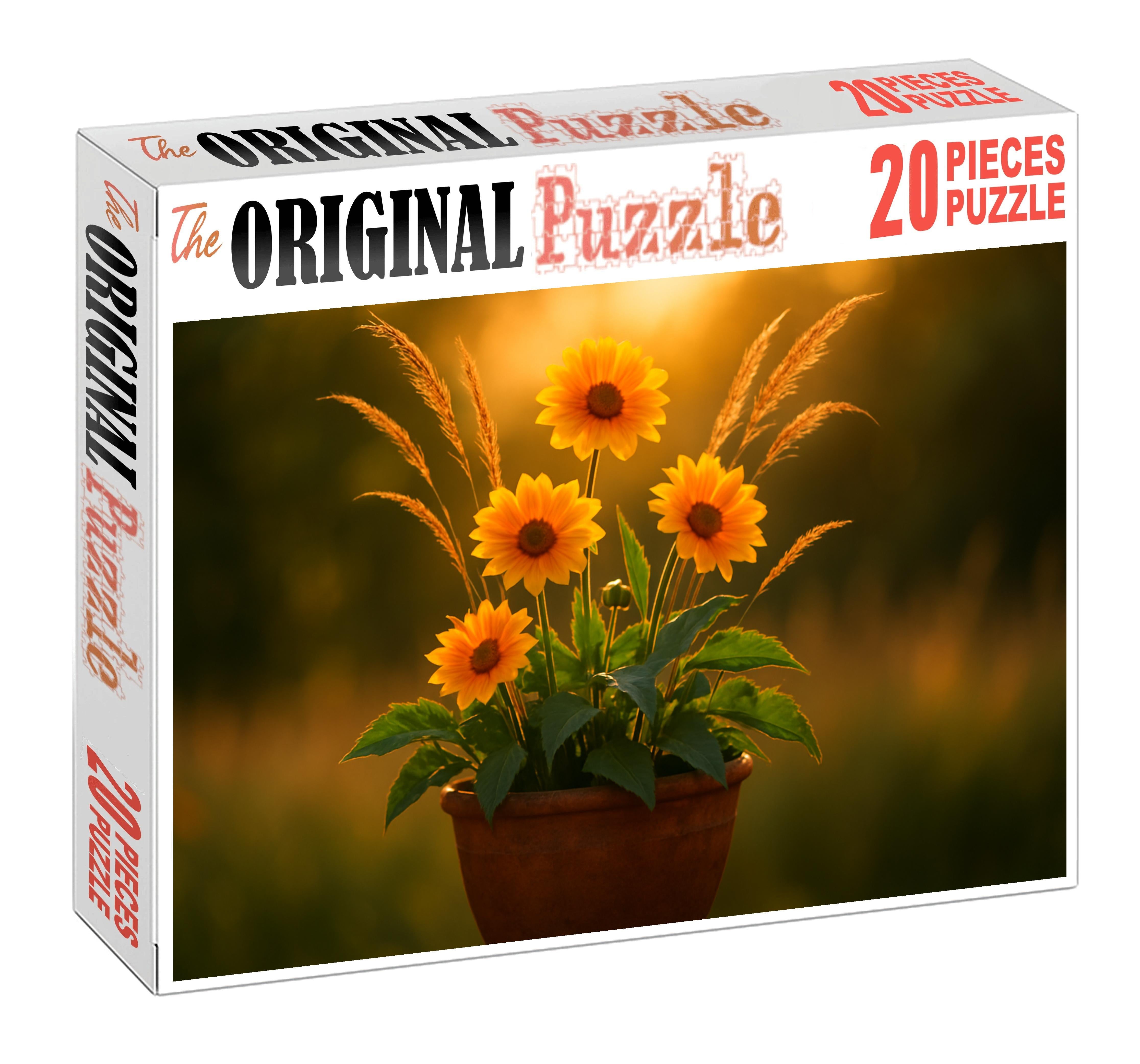 Golden Hour Pot Arrangement 200 Piece Puzzle