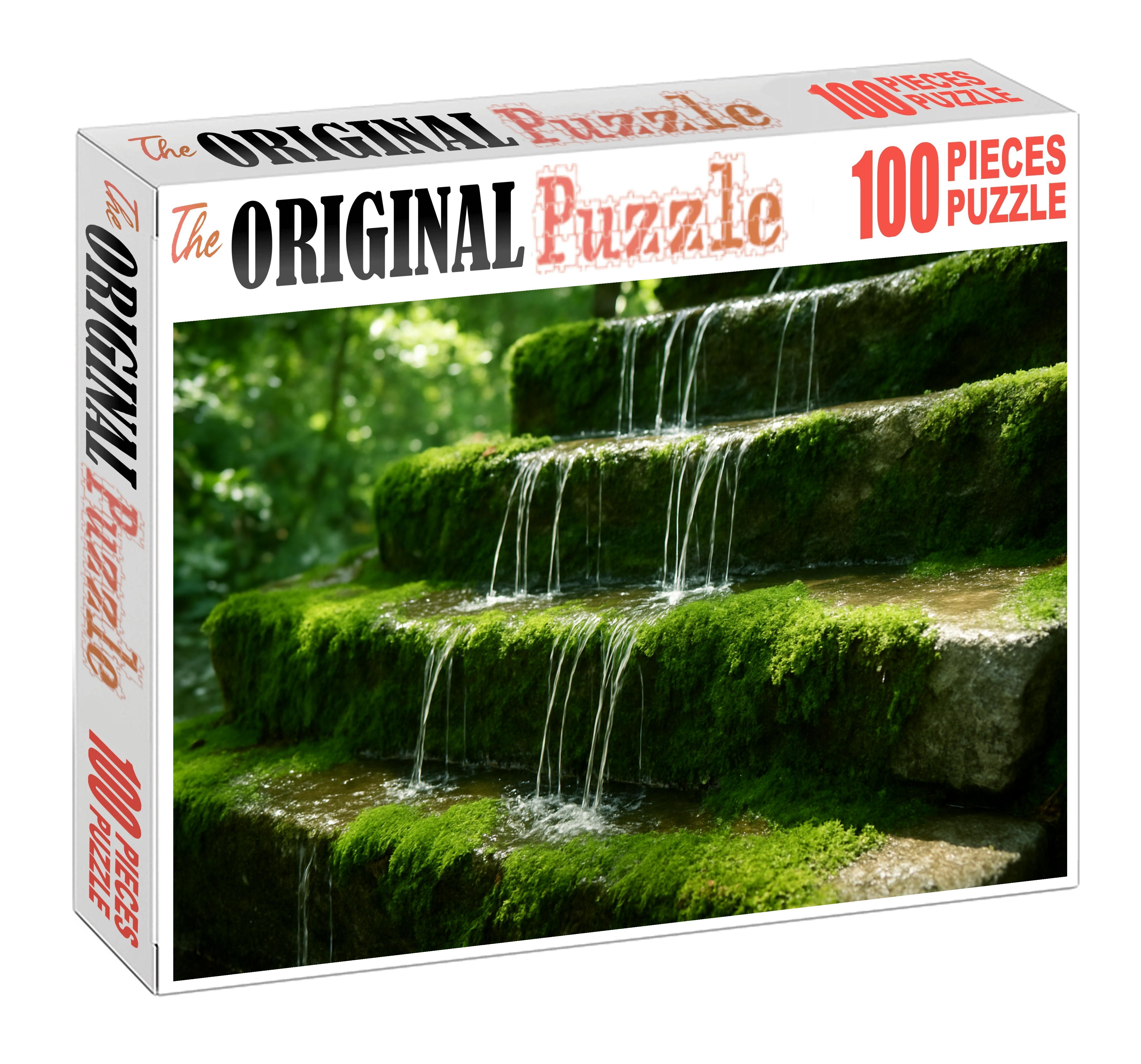 Jade Veil Cascade Custom Jigsaw Puzzle