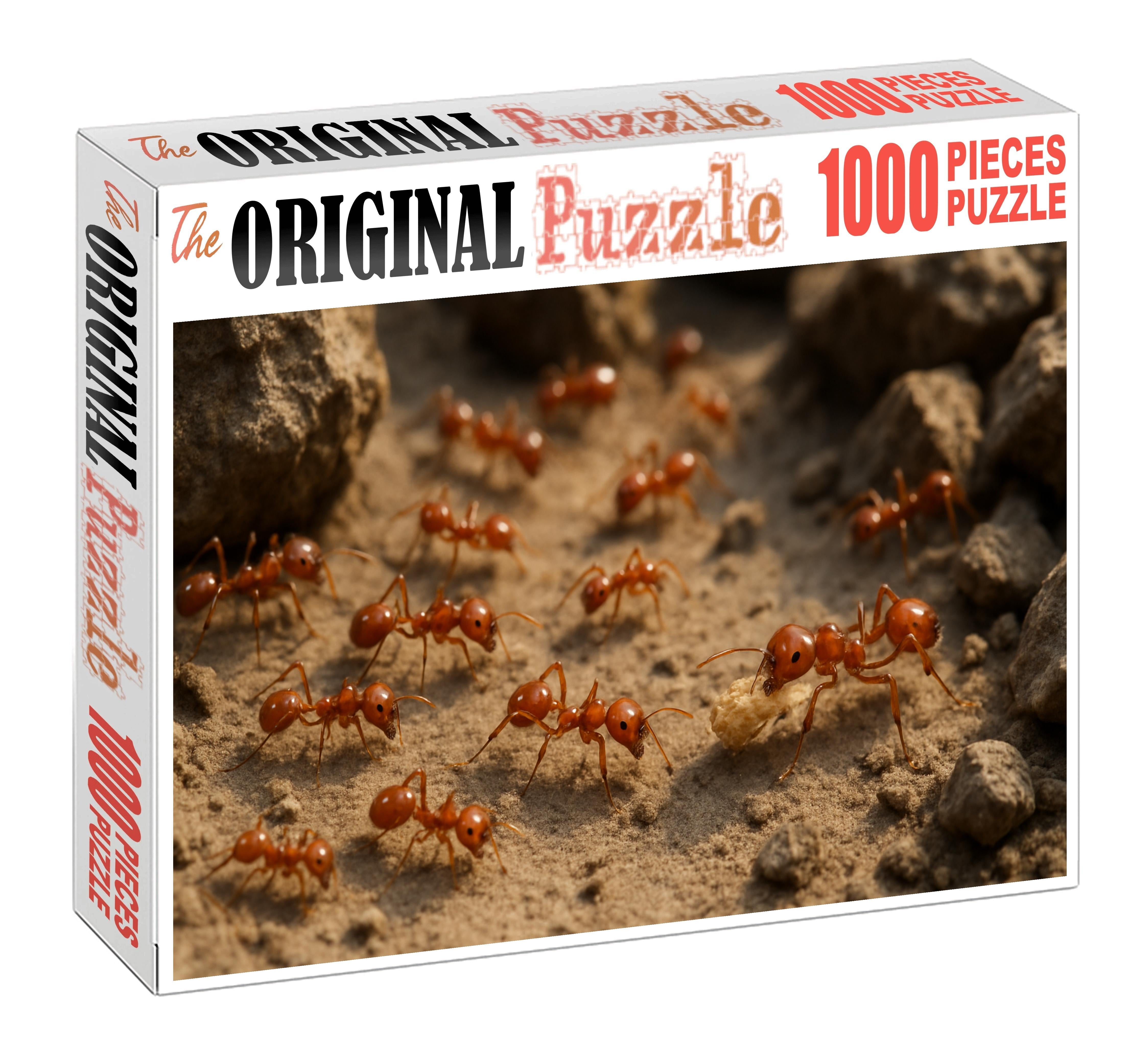 Cinderthorn Ant Fiery-hued Insect With Resilient Exoskeleton And Cooperative Colonies Custom Jigsaw Puzzle