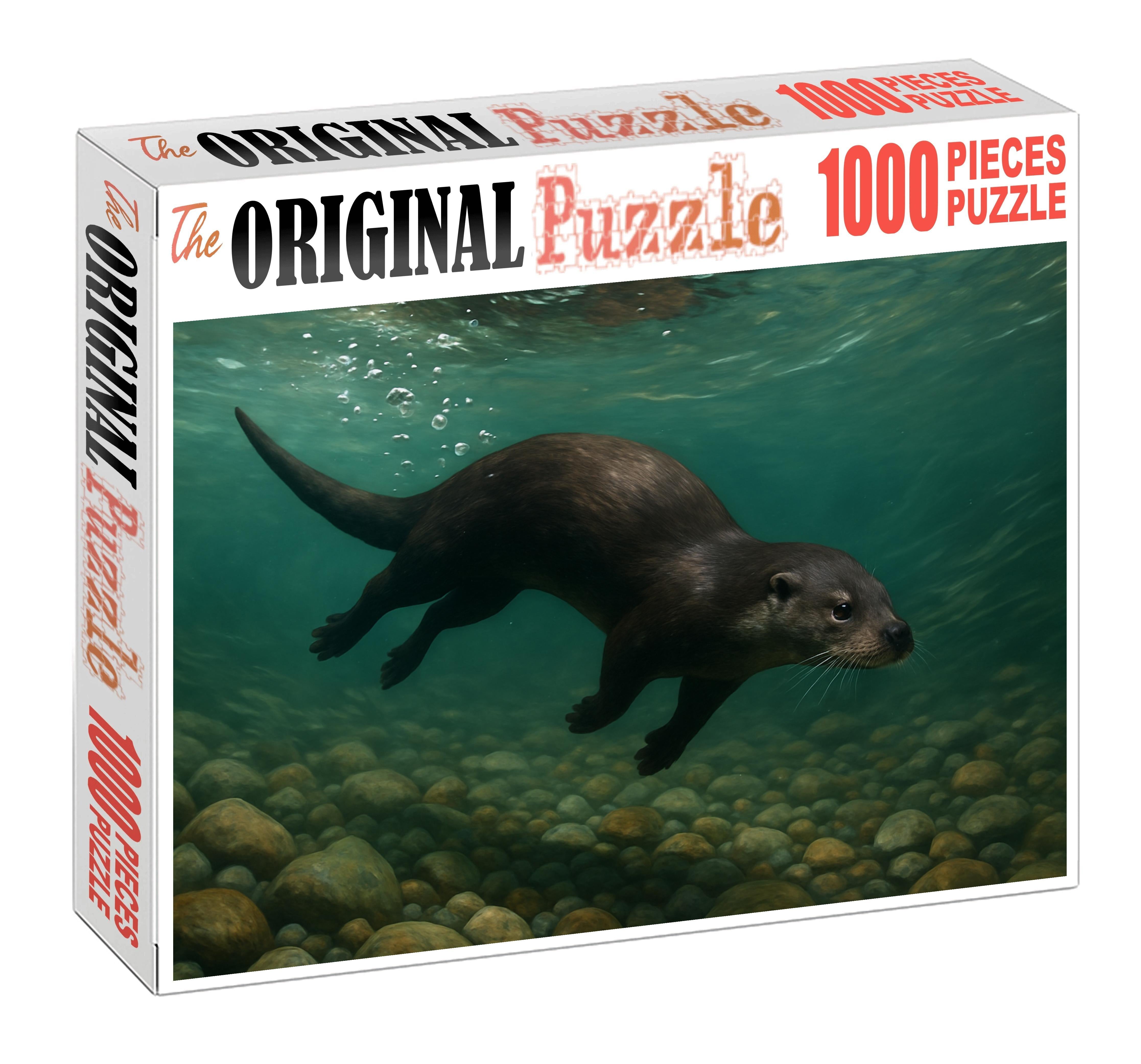 Sable Creek Otter Streamlined Swimmer With Velvet Coat Puzzle Collection
