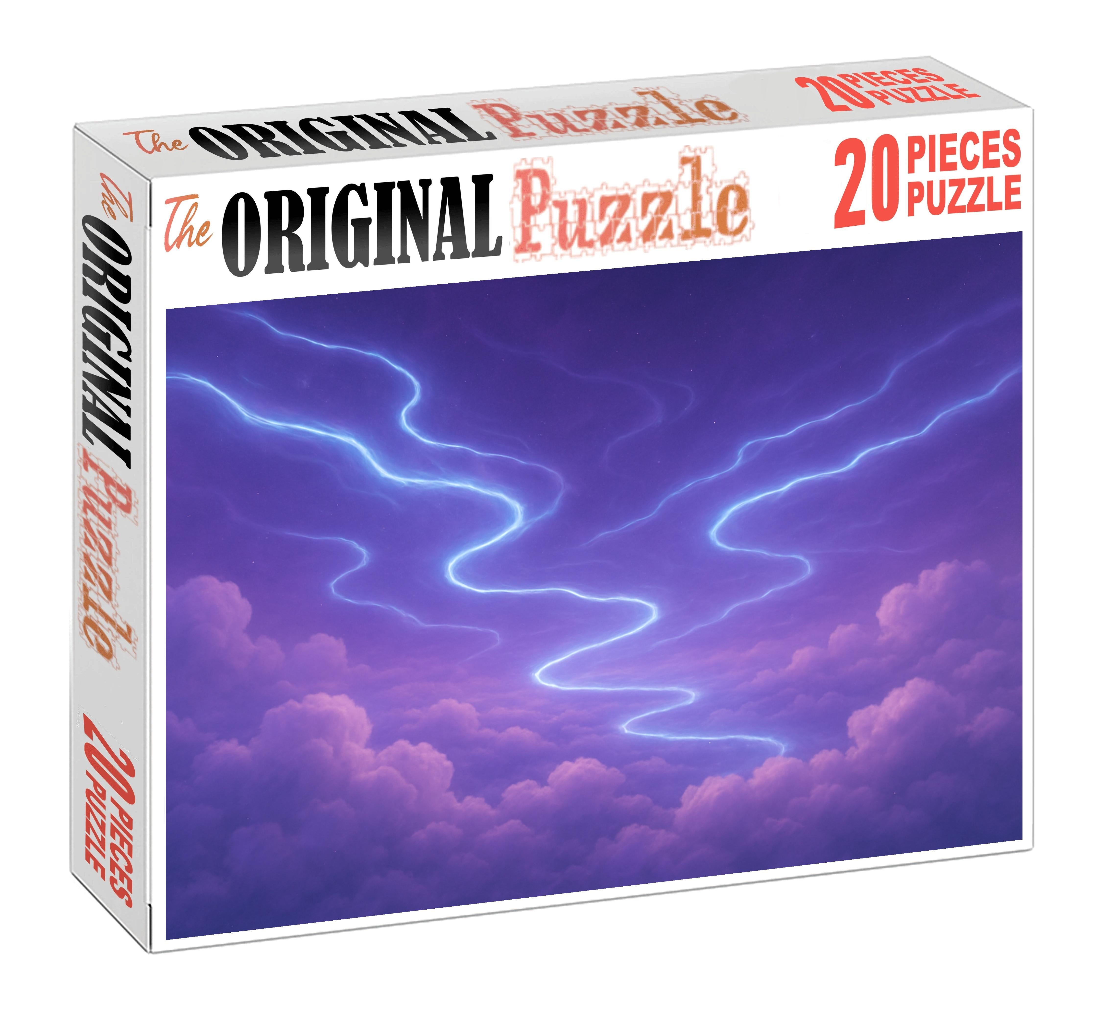 Veins Of The Sky Luminescent Rivers Flowing Through Twilight Clouds Custom Jigsaw Puzzle