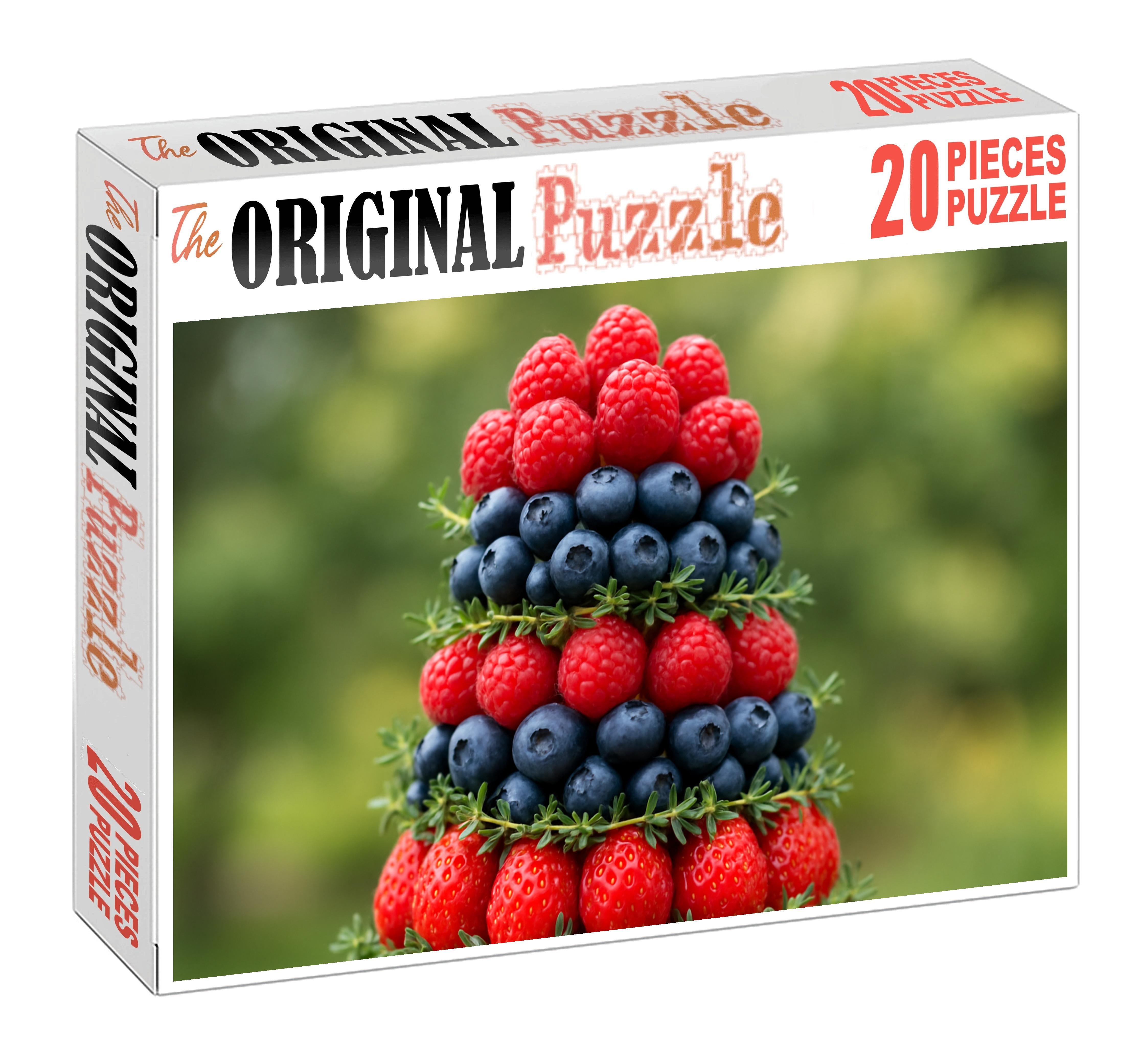 Berry Fantasy Tower Layered Strawberries Blueberries And Blackberries 100 Piece Puzzle