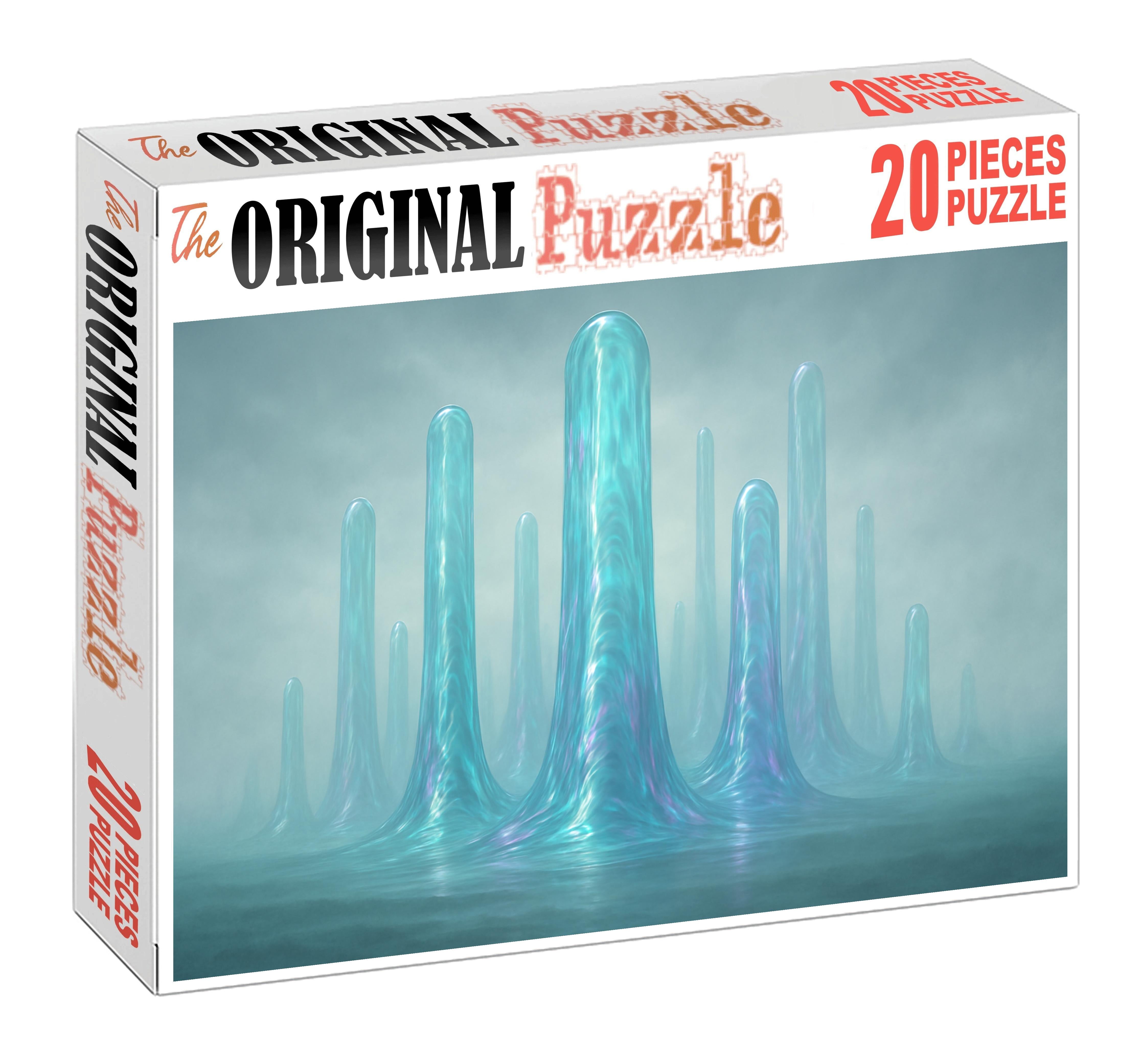 Towers Of Liquid Glass Rippled Structures Morphing With The Breeze Puzzle Fun
