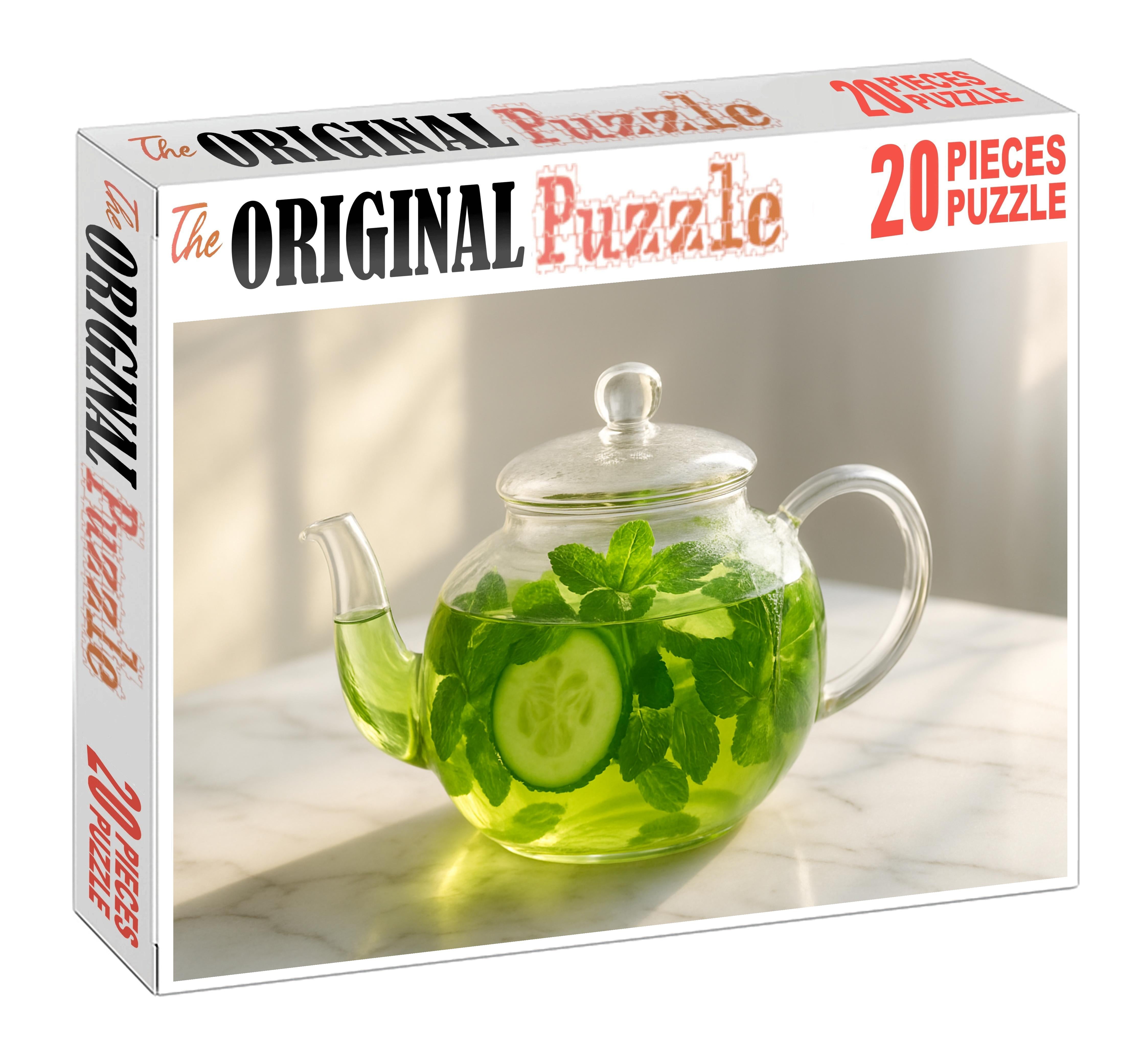 Emerald Mist Refreshing Green Tea With Crisp Cucumber And Mint 200 Piece Puzzle