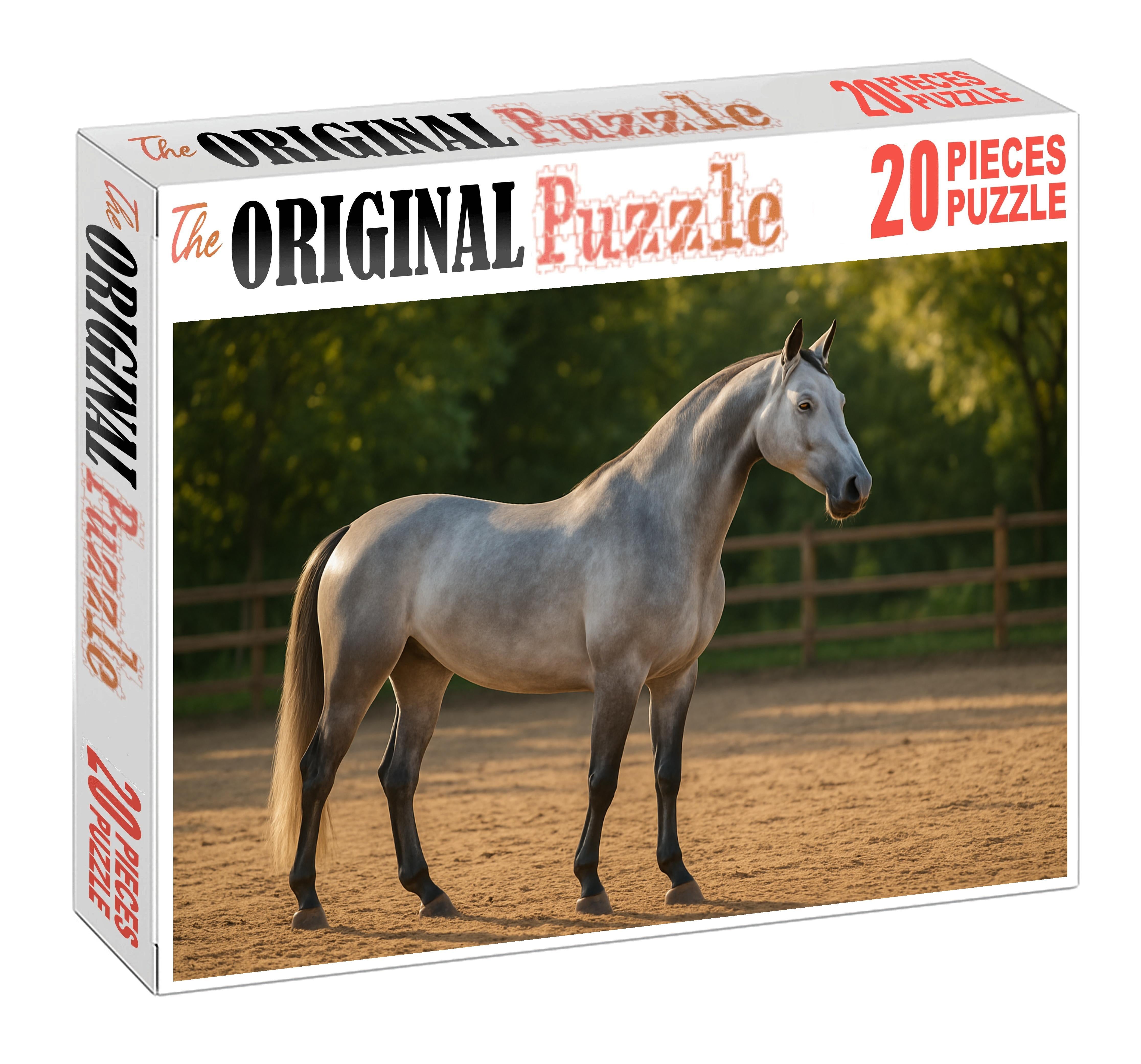 Twilight Pearl Delicate Silver Gray Warmblood Mare 500 Piece Puzzle