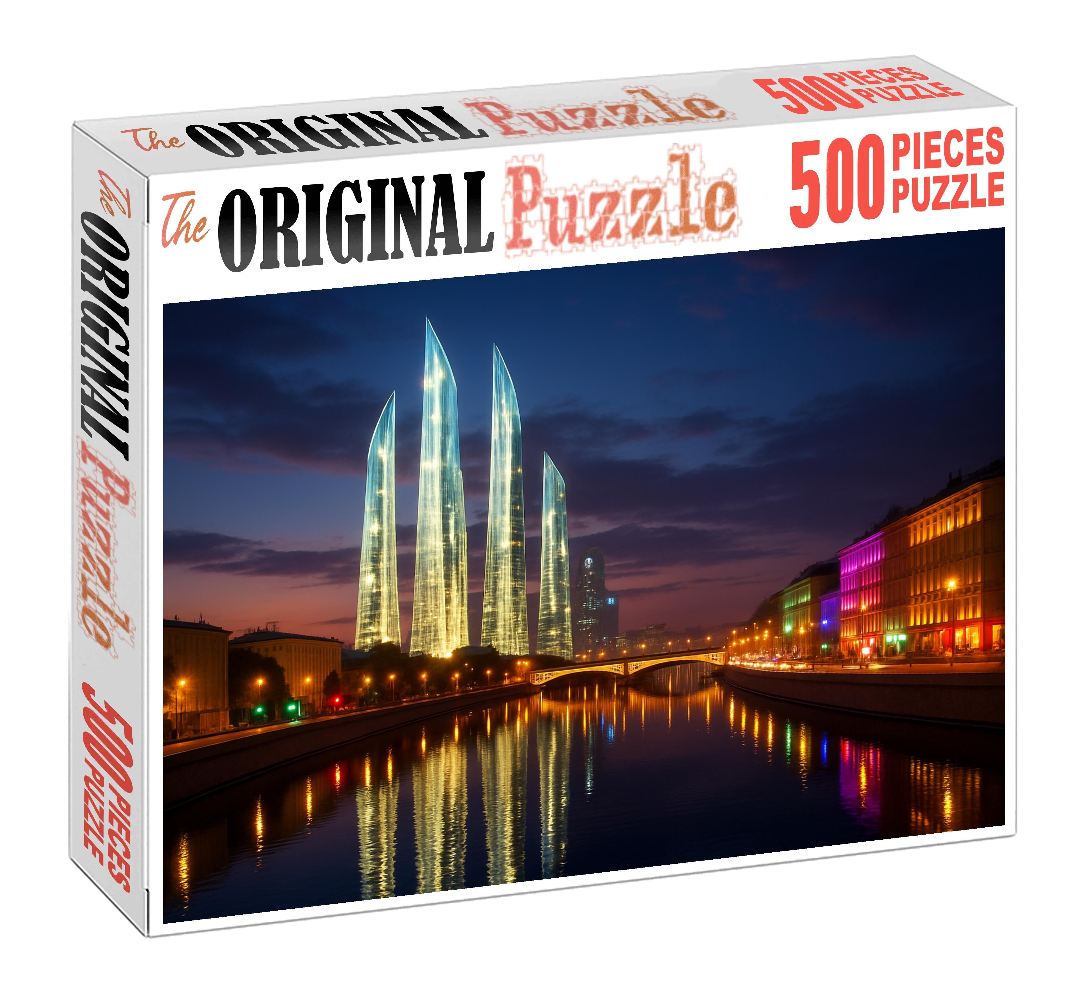 Moscow City Skyline Postmodern Russian Verticality 100 Piece Puzzle