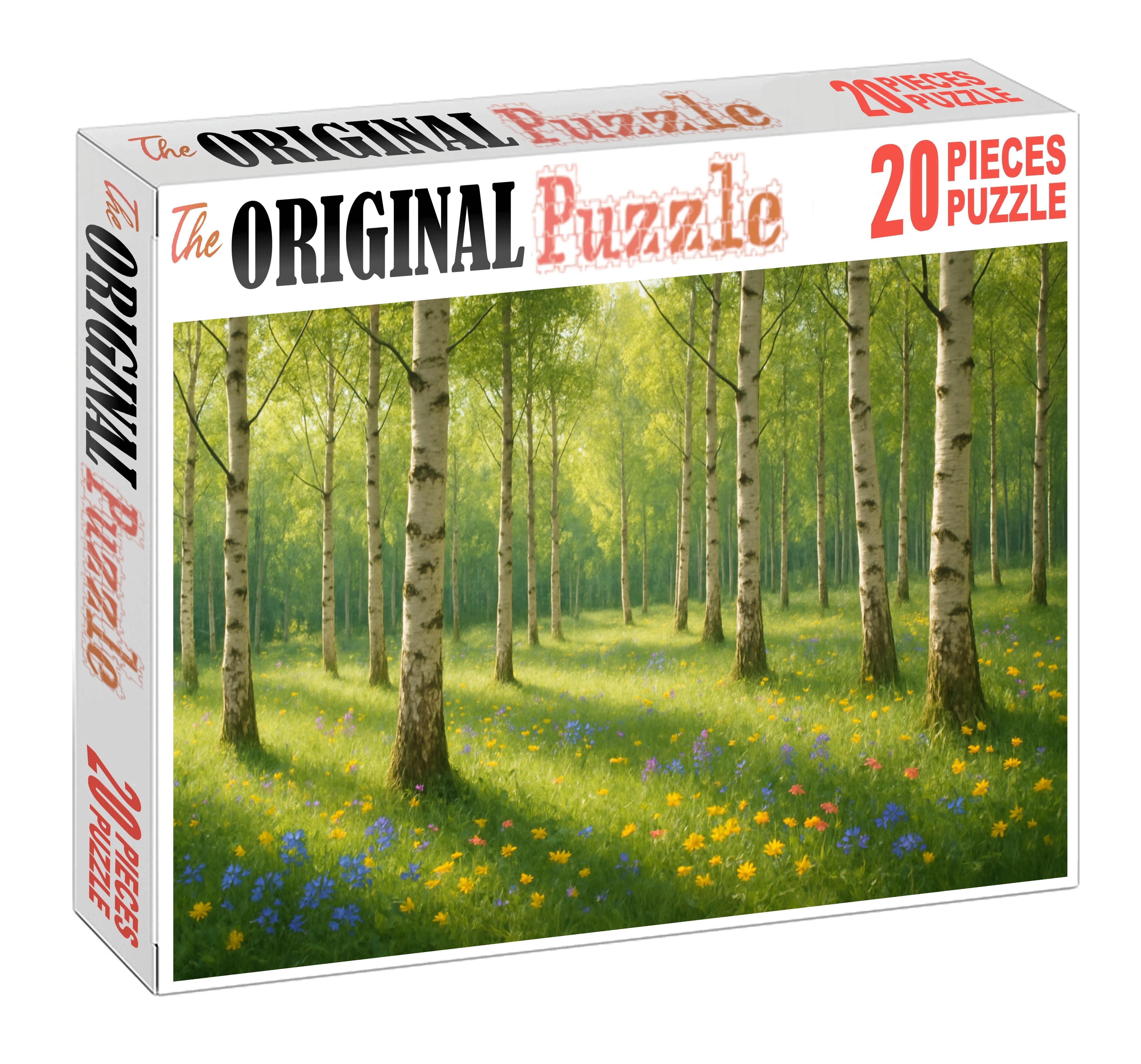 Sun-dappled Birch Stand Unique Puzzle Design